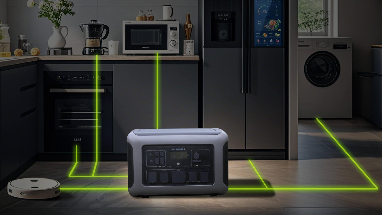 station électrique portable pour un réfrigérateur