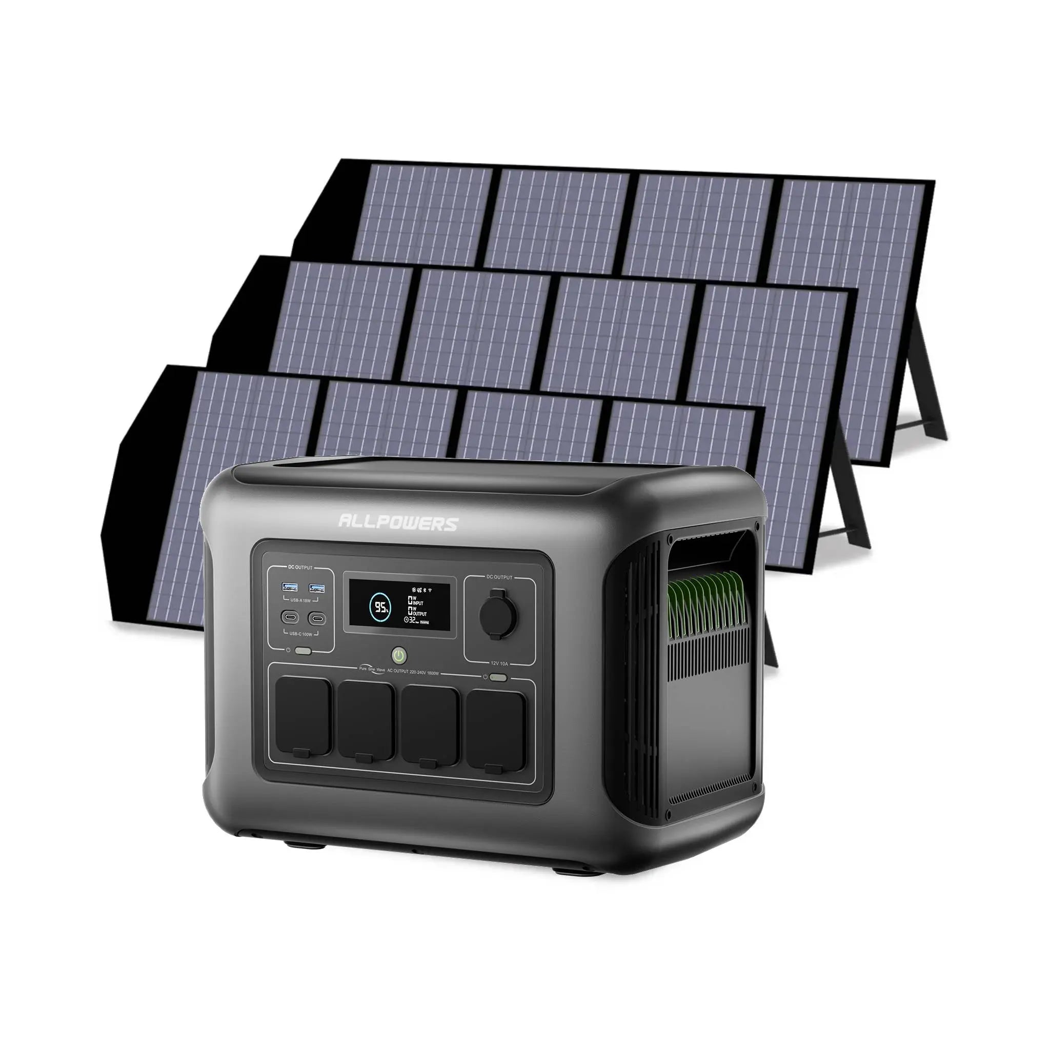 ALLPOWERS 1600W Générateur Solaire R1500 LITE avec PV140W ALLPOWERS