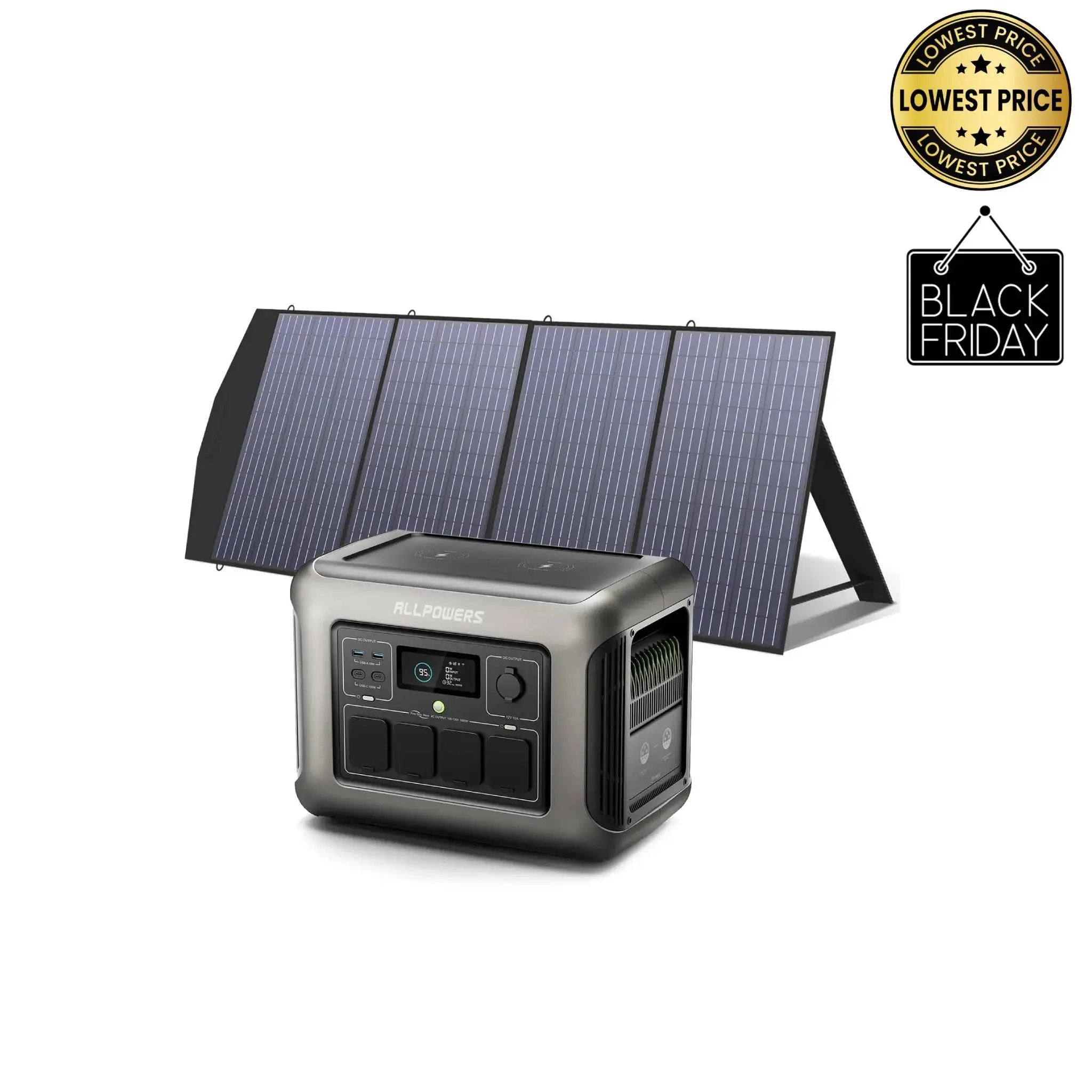 ALLPOWERS 1800W Générateur Solaire R1500 avec PV200W ALLPOWERS