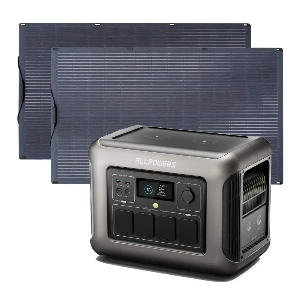 ALLPOWERS 1800W Générateur Solaire R1500 avec PV200W ALLPOWERS