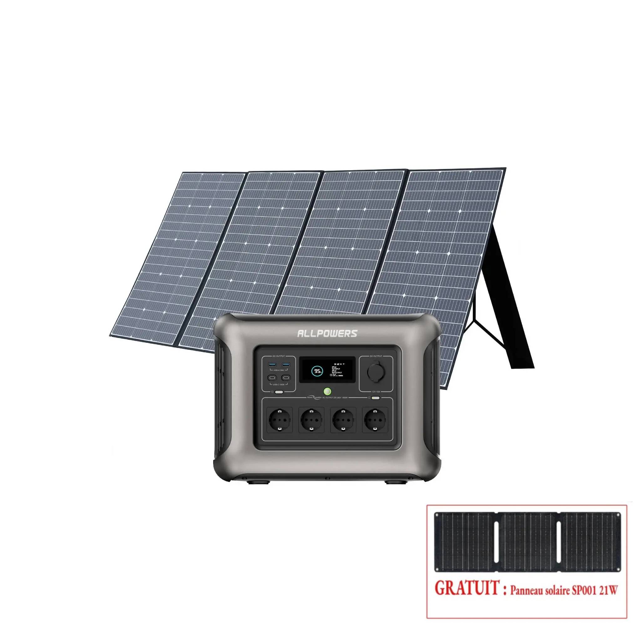 ALLPOWERS R1500 Station électrique portable 1800W 1152Wh Batterie LiFeP04