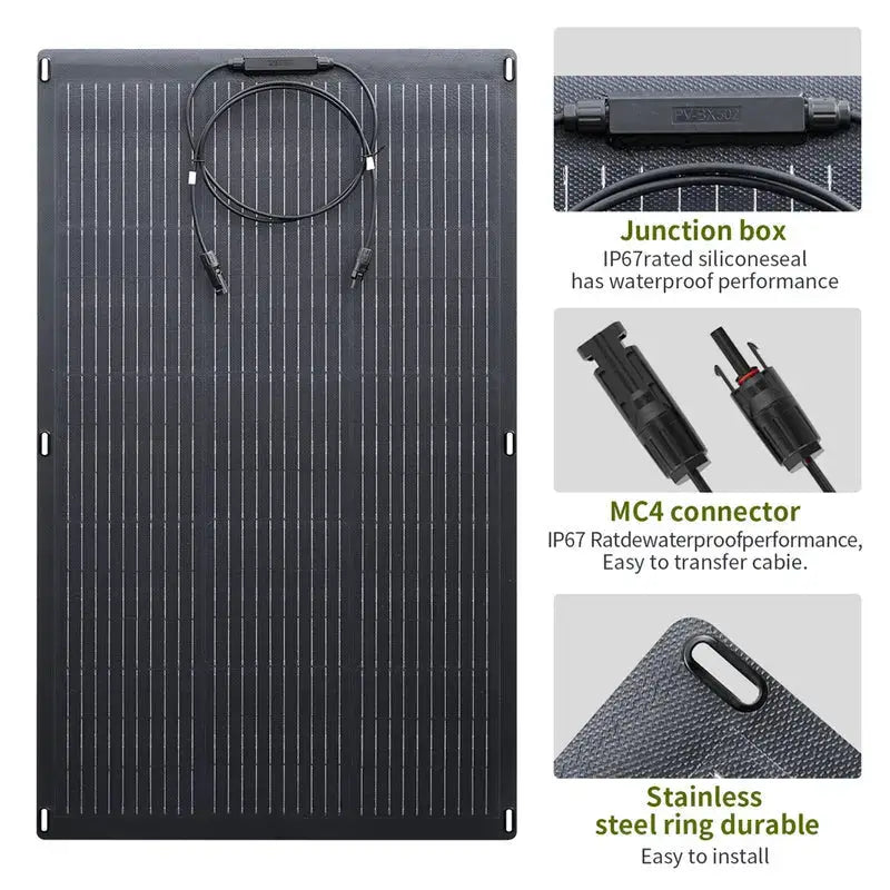 ALLPOWERS 4PCS SF100 Panneau Solaire Flexible 100W