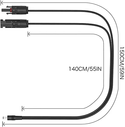 ALLPOWERS Câble d'extension solaire avec connecteurs 5521 (1,5 M 16AWG avec connecteurs solaire ) ALLPOWERS