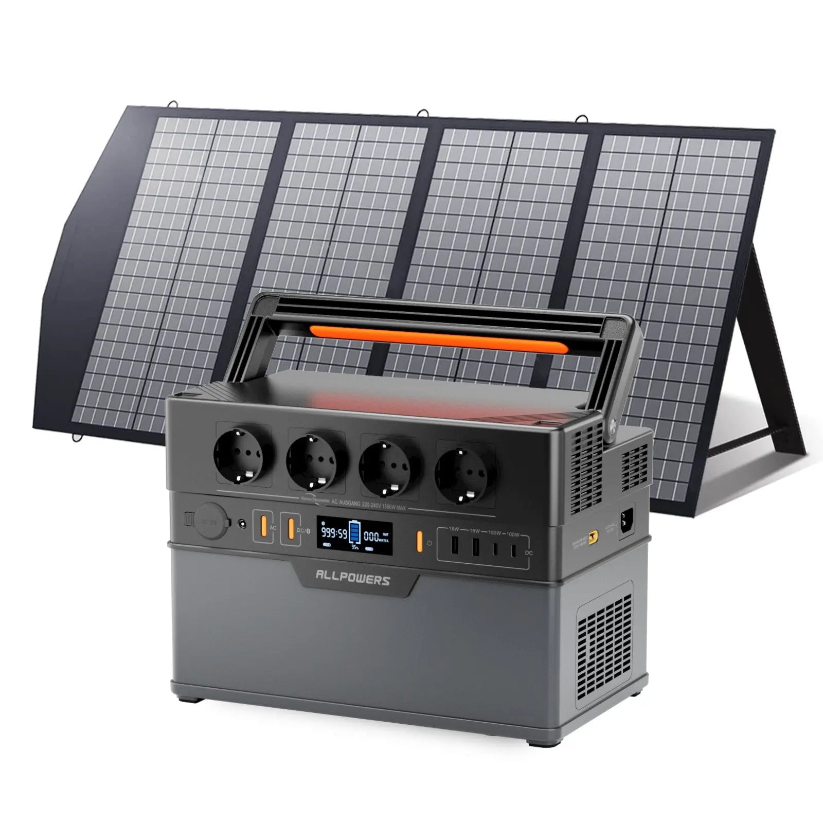 ALLPOWERS Générateur Solaire 1500W (S1500 PLUS+ SP029 Panneau Solaire 140W) ALLPOWERS