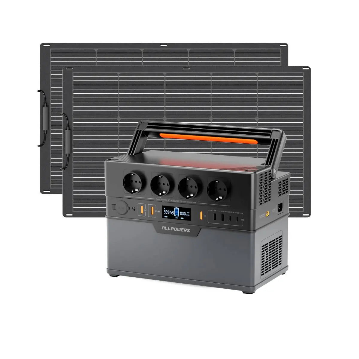 ALLPOWERS Générateur solaire 1500W (S1500 PLUS + SF100 Panneau solaire flexible 100W) ALLPOWERS