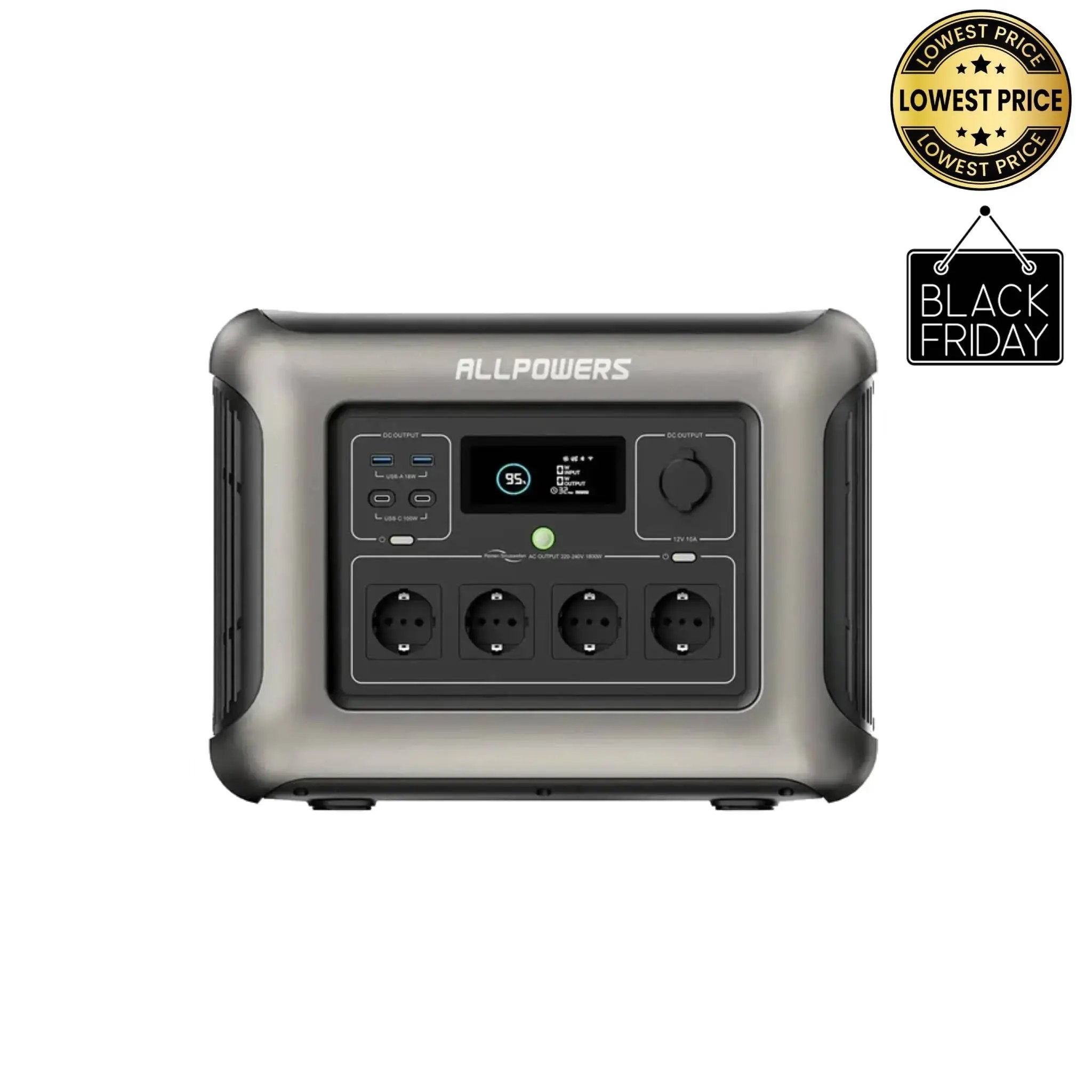 ALLPOWERS R1500 Station électrique portable 1800W 1152Wh Batterie LiFeP04 ALLPOWERS