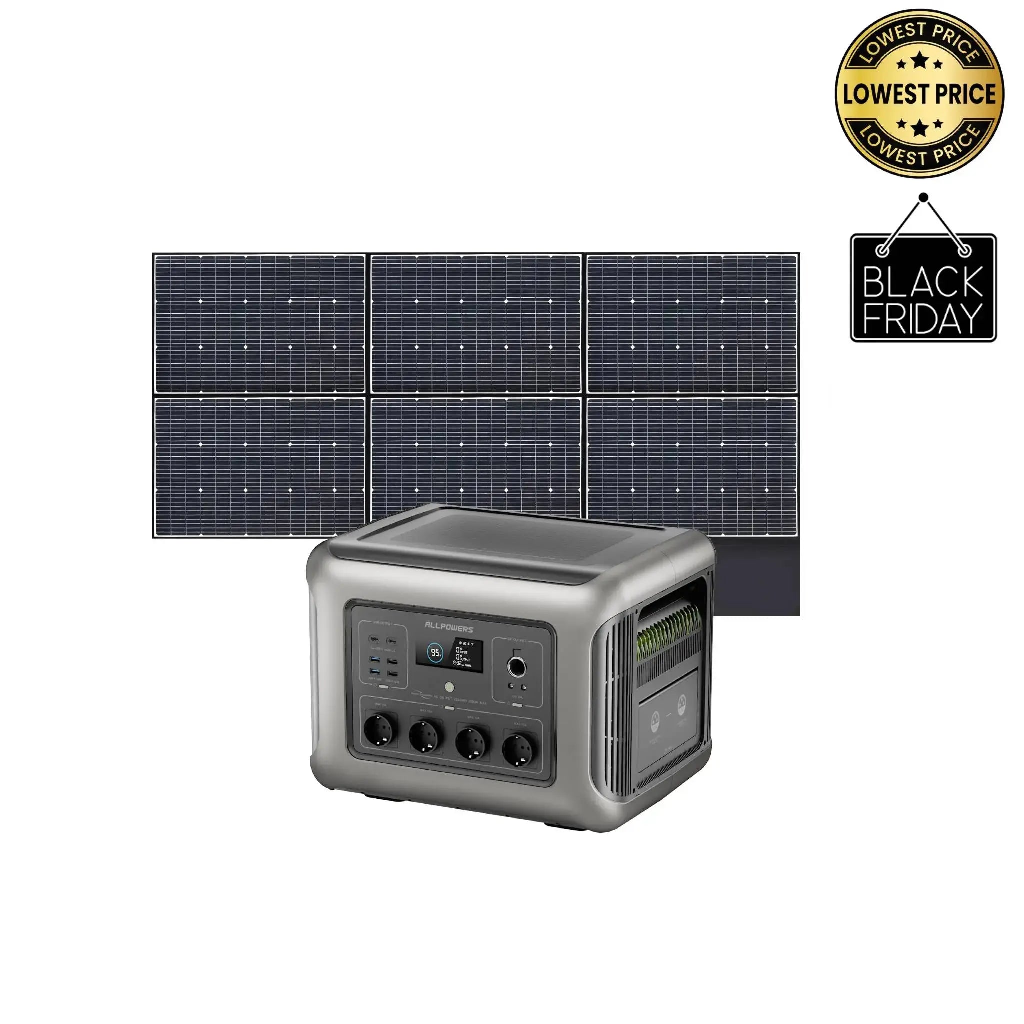 ALLPOWERS Générateur Solaire 2500W (R2500 + SP039 600W Panneau Solaire) ALLPOWERS