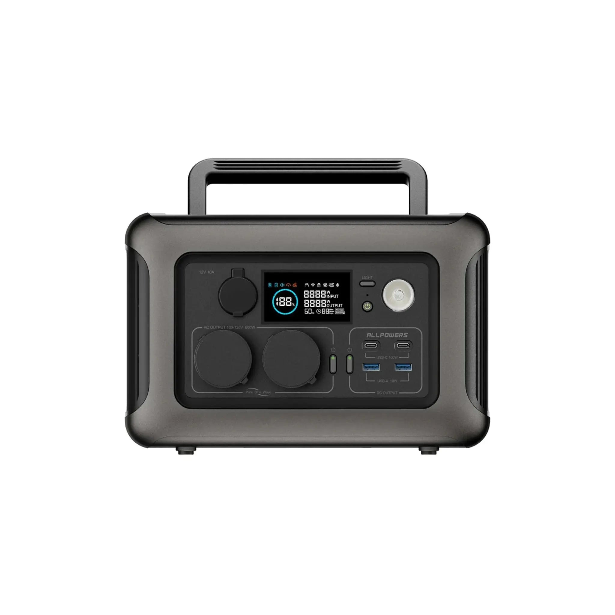 ALLPOWERS R600 Station électrique portable 600W 299Wh Batterie LiFeP04 ALLPOWERS