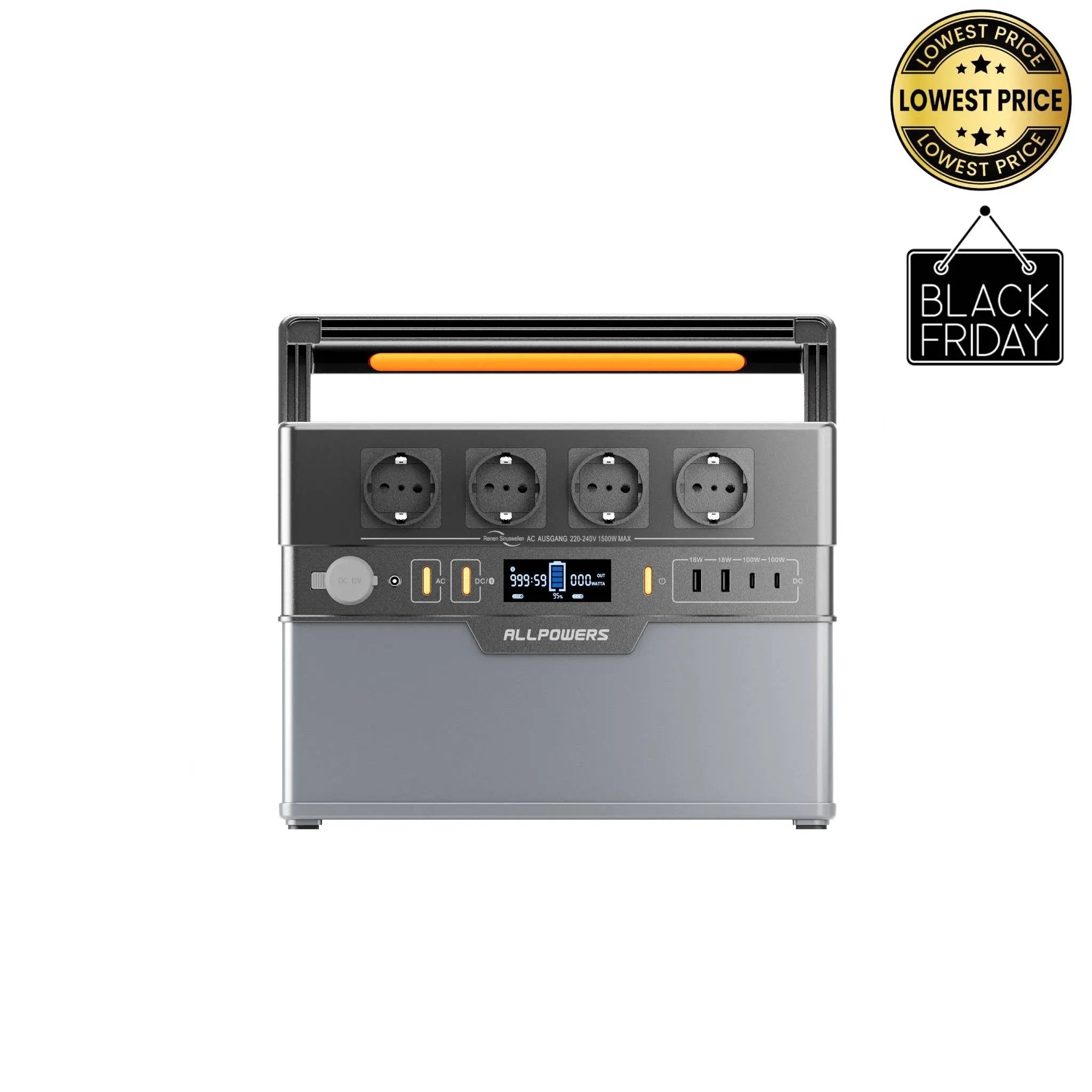 ALLPOWERS S1500 PLUS Station électrique portable 1500W 1092Wh ALLPOWERS