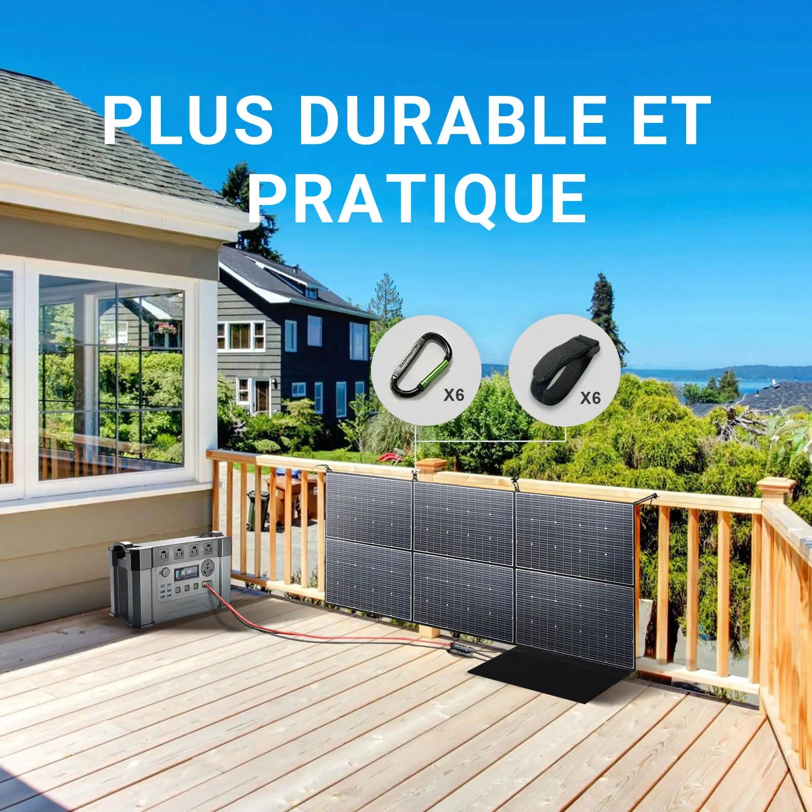 ALLPOWERS SP039 600W Panneau solaire portable monocristallin ALLPOWERS