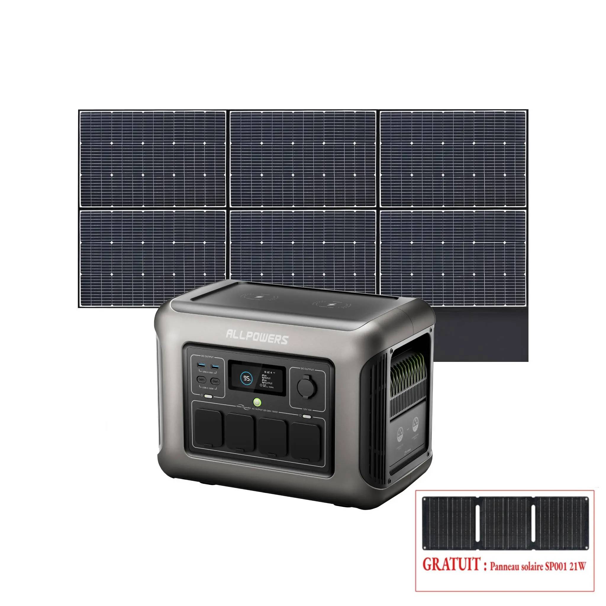 ALLPOWERS 1800W Générateur Solaire R1500 avec PV600W