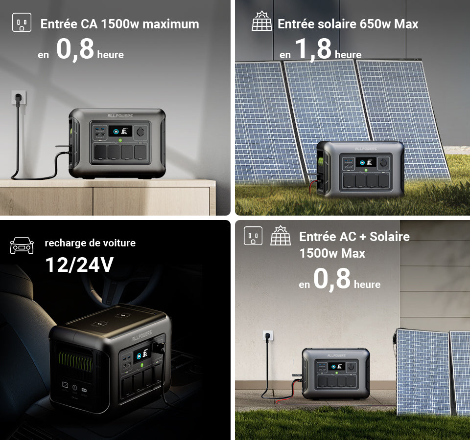 Quatre façons de recharger