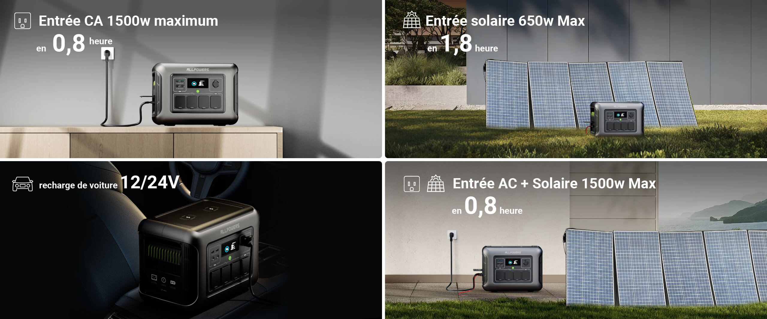 Quatre façons de recharger