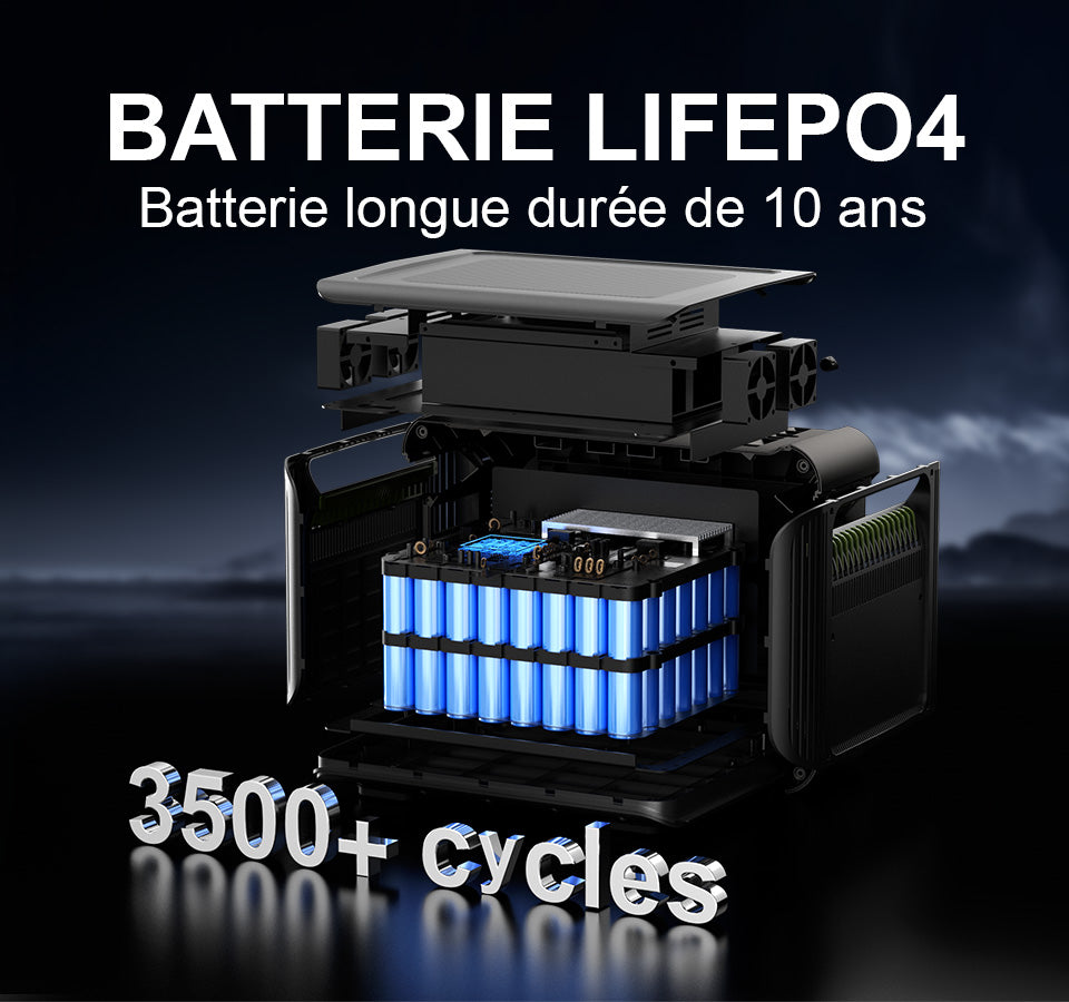 Équipé d'une batterie LiFeP04