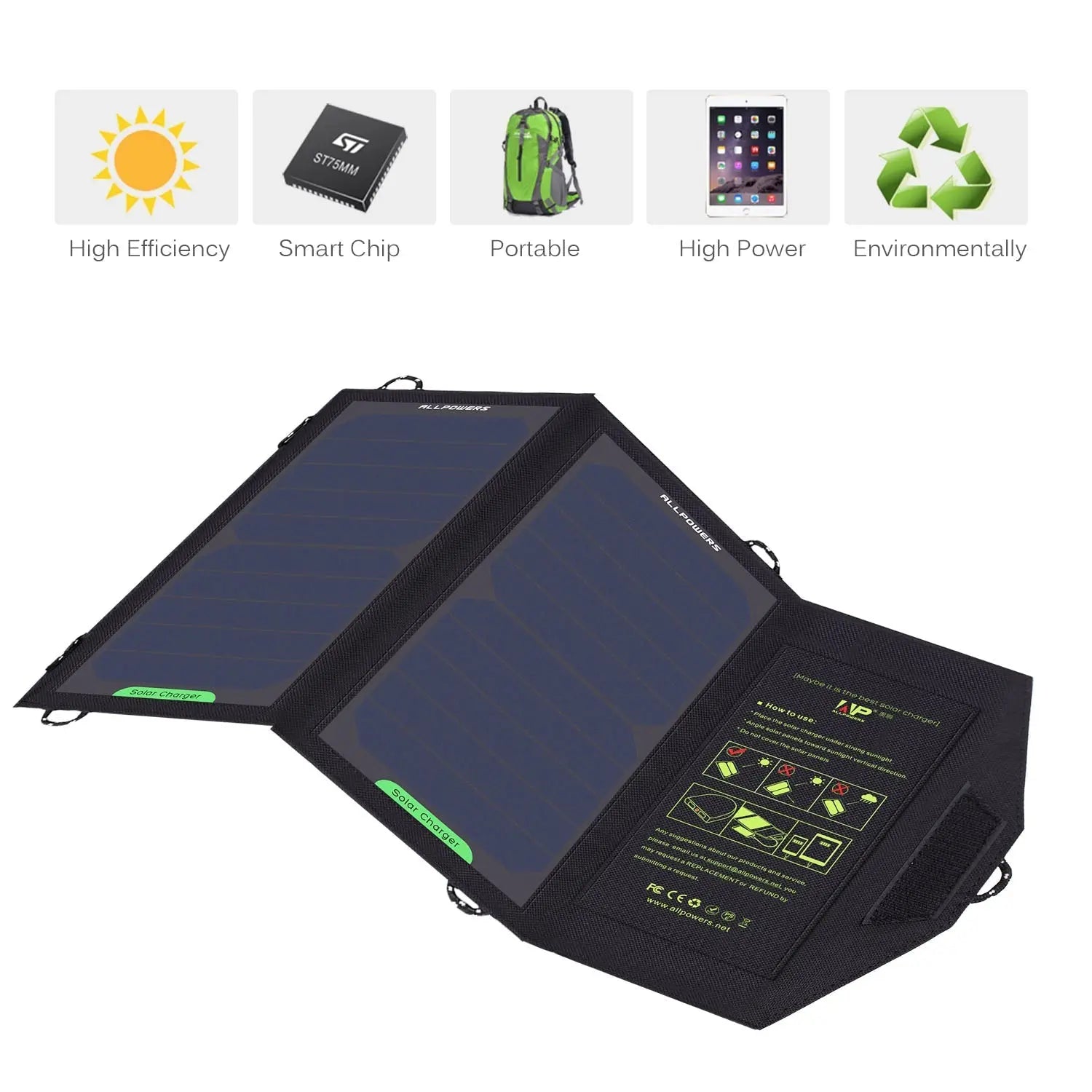 ALLPOWERS 5V 10W Panneau solaire ALLPOWERS
