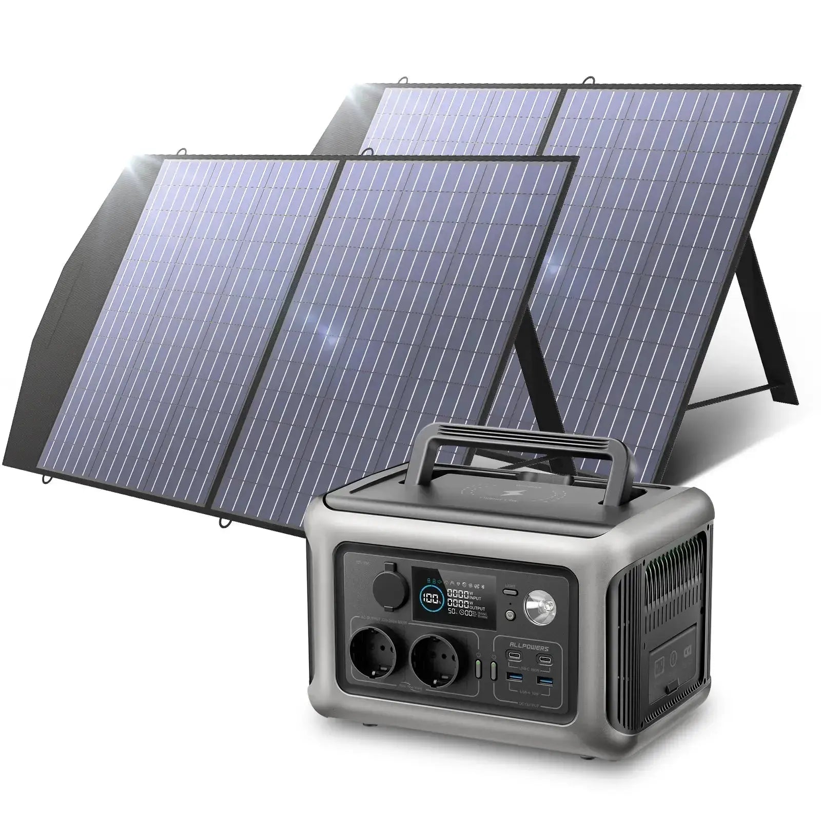 ALLPOWERS 600W Générateur Solaire R600 avec PV100W ALLPOWERS
