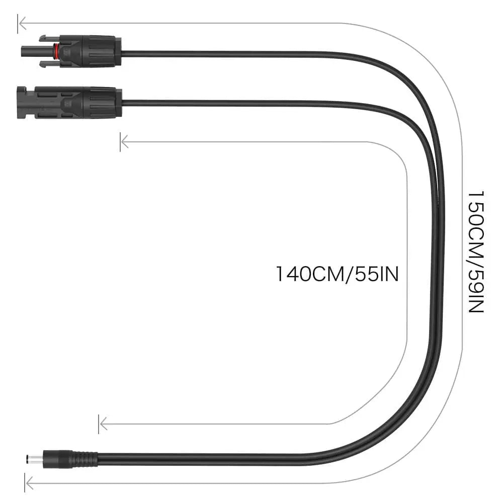 ALLPOWERS Câble d'extension solaire avec connecteurs 5521 (1,5 M 16AWG avec connecteurs solaire ) ALLPOWERS
