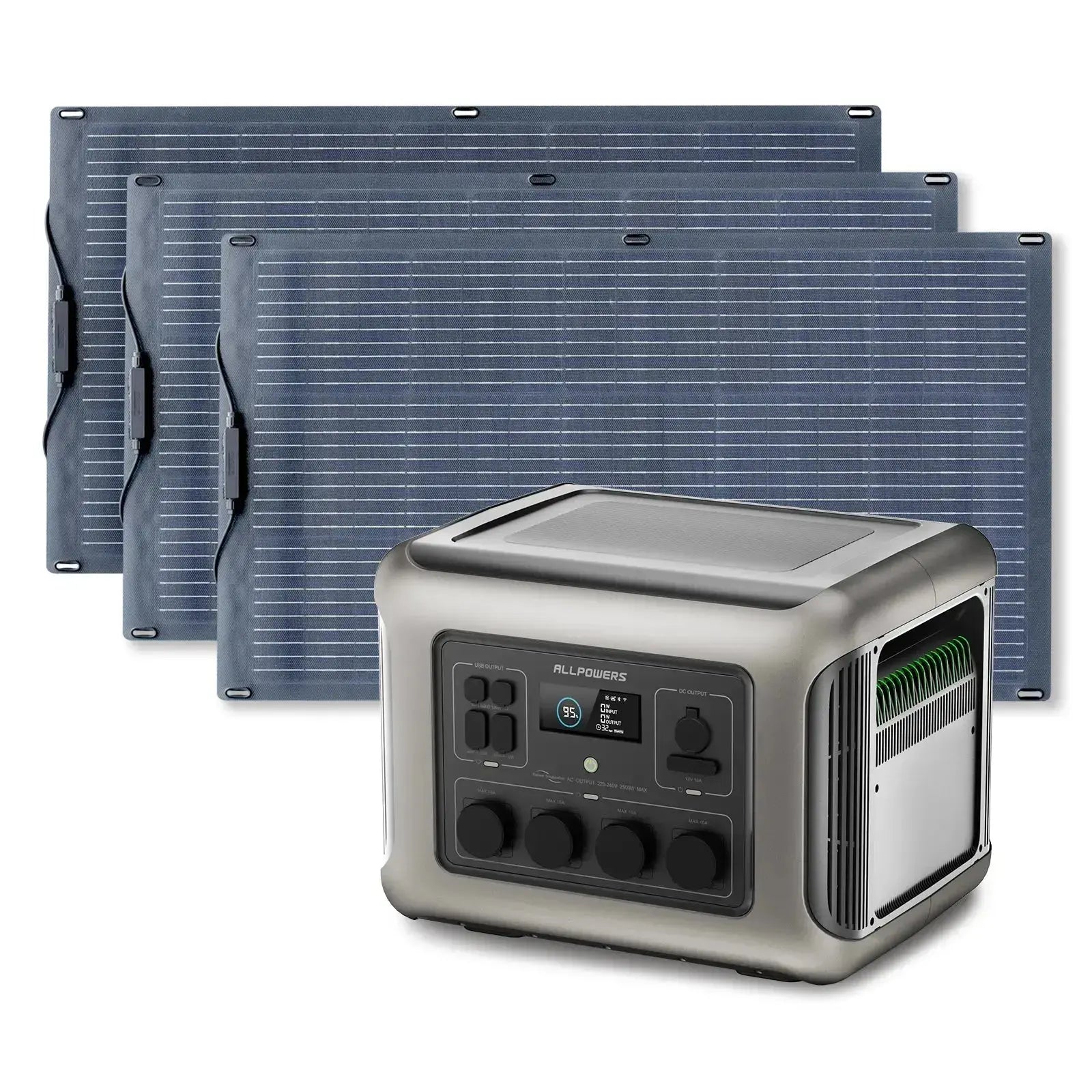 ALLPOWERS Générateur Solaire 2500W (R2500 + SF100 100W Panneau Solaire) ALLPOWERS