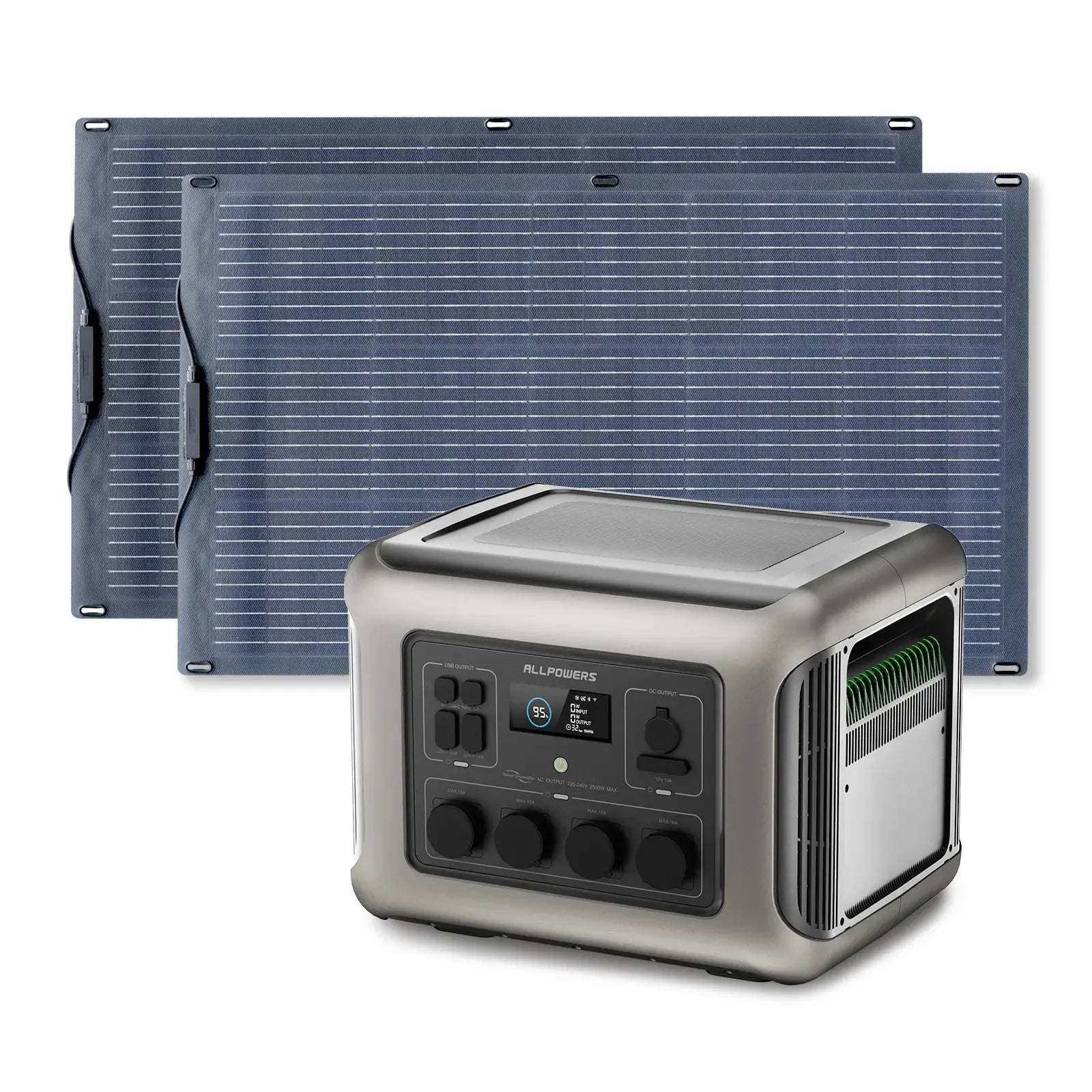 ALLPOWERS Générateur Solaire 2500W (R2500 + SF100 100W Panneau Solaire) ALLPOWERS