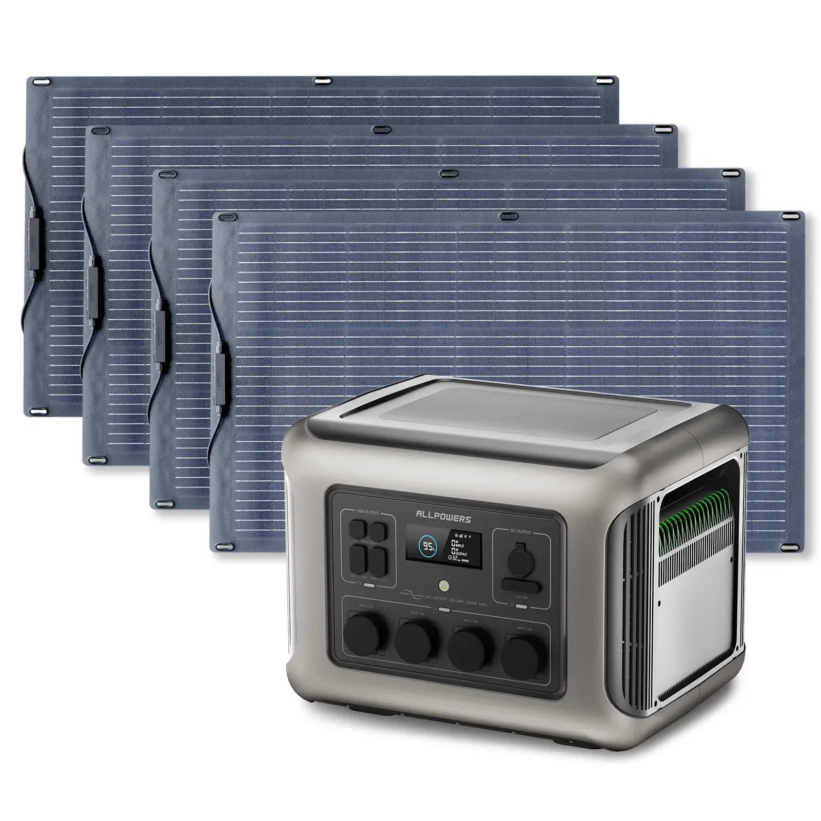 ALLPOWERS Générateur Solaire 2500W (R2500 + SF100 100W Panneau Solaire) ALLPOWERS