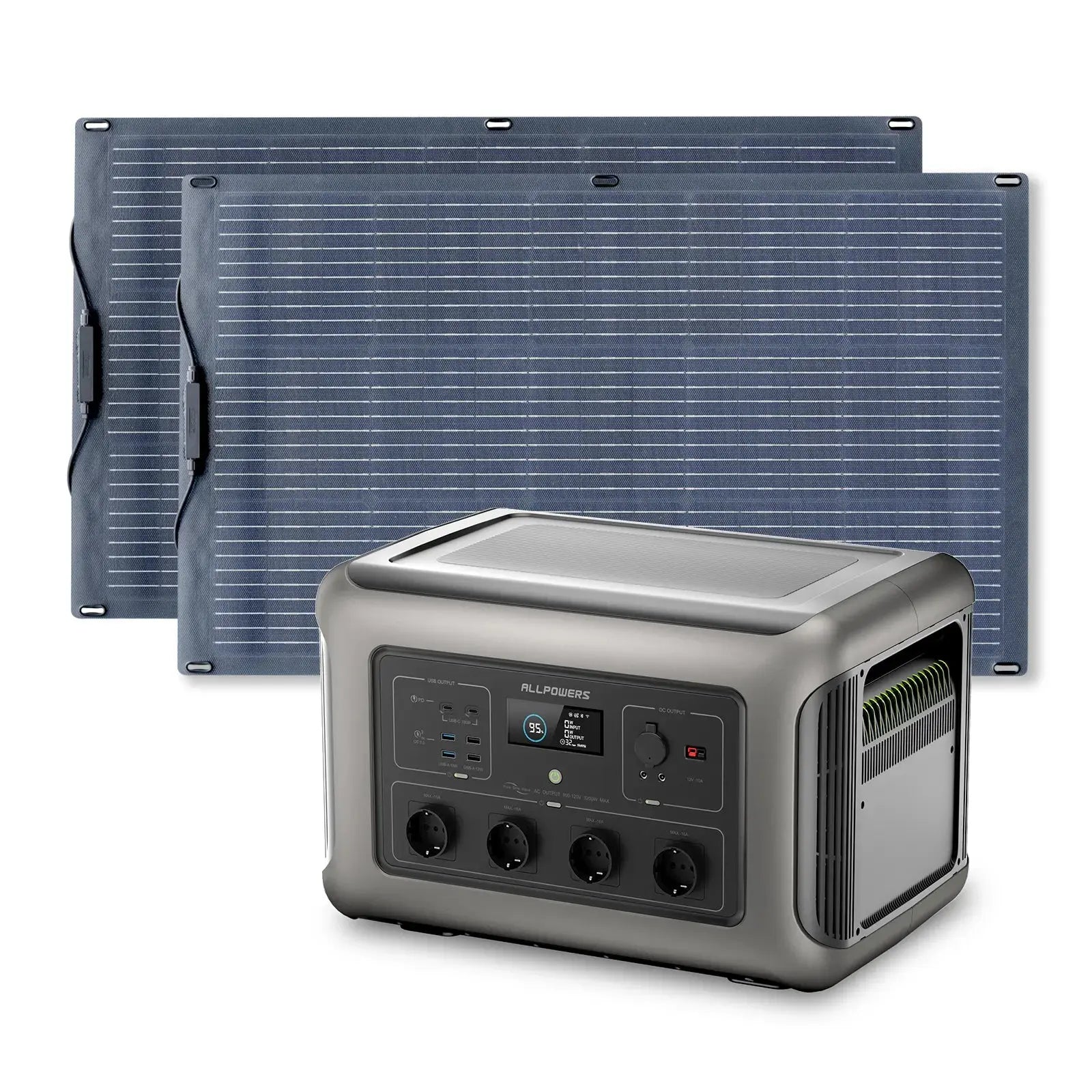ALLPOWERS Générateur Solaire 3500W (R3500 + SF100 100W Panneau Solaire Flexible) ALLPOWERS