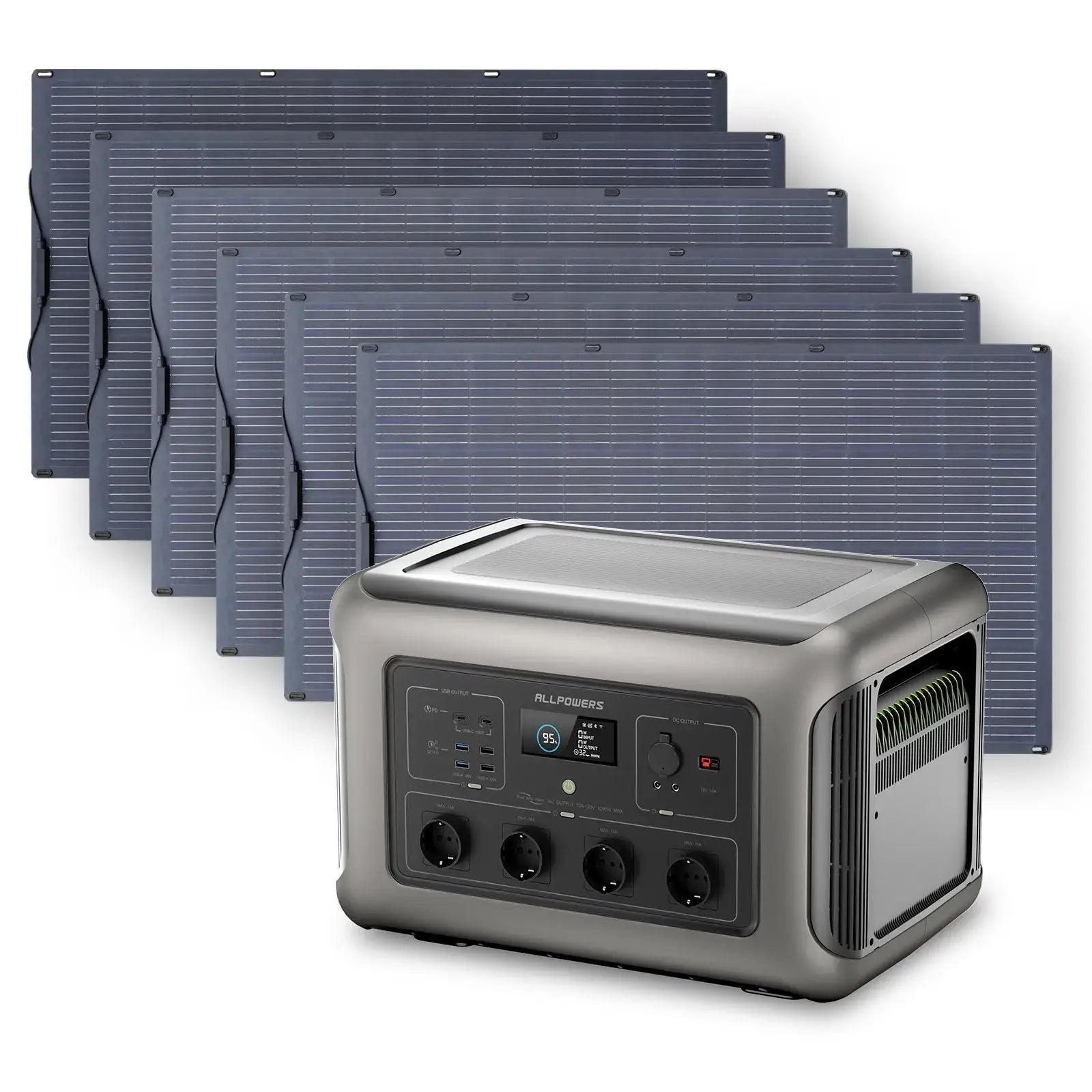 ALLPOWERS Générateur Solaire 3500W (R3500 + SF200 200W Panneau Solaire Flexible) ALLPOWERS