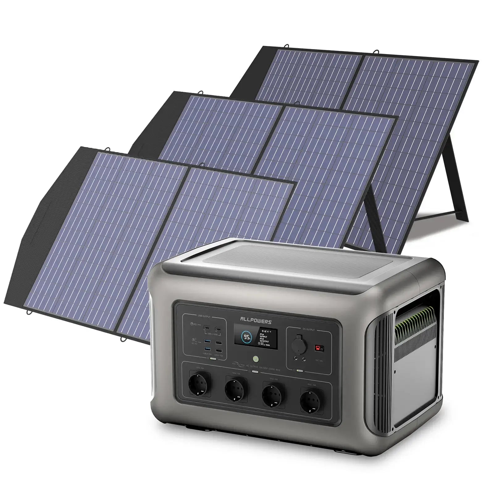 ALLPOWERS Générateur Solaire 3500W (R3500 + SP027 100W Panneau Solaire) ALLPOWERS