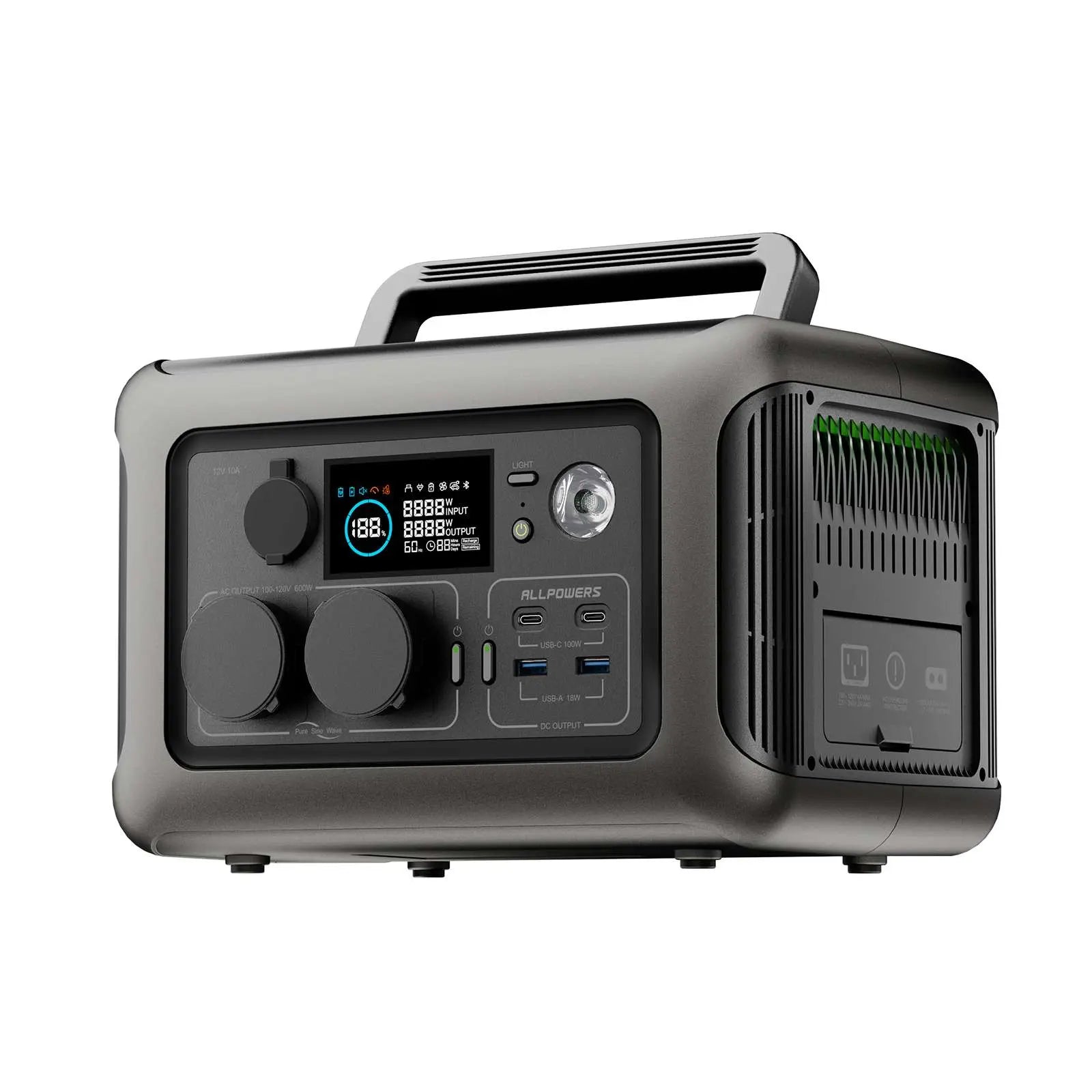 ALLPOWERS R600 Station électrique portable 600W 299Wh Batterie LiFeP04 ALLPOWERS