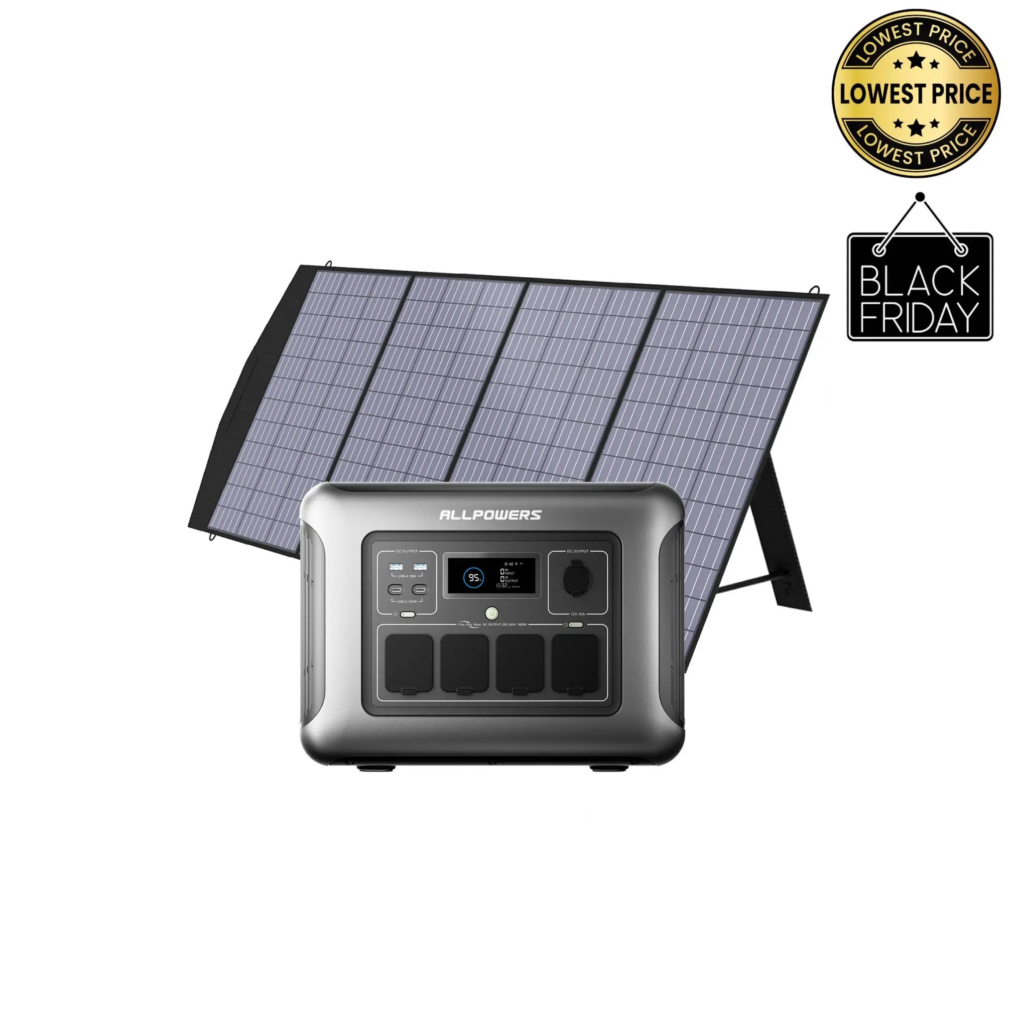 ALLPOWERS 1600W Générateur Solaire R1500 LITE avec PV200W ALLPOWERS