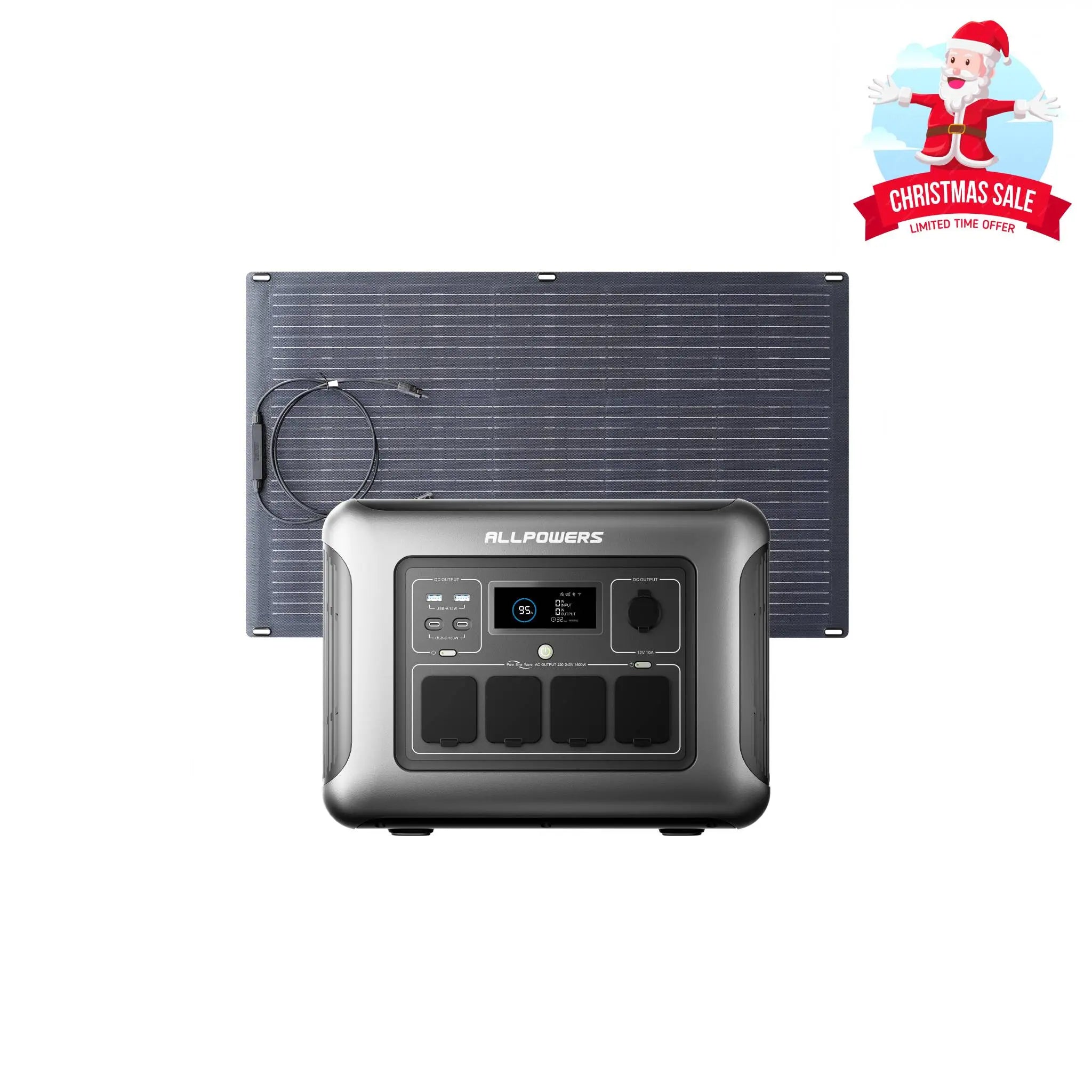 ALLPOWERS 1600W Générateur Solaire R1500 LITE avec PV200W ALLPOWERS