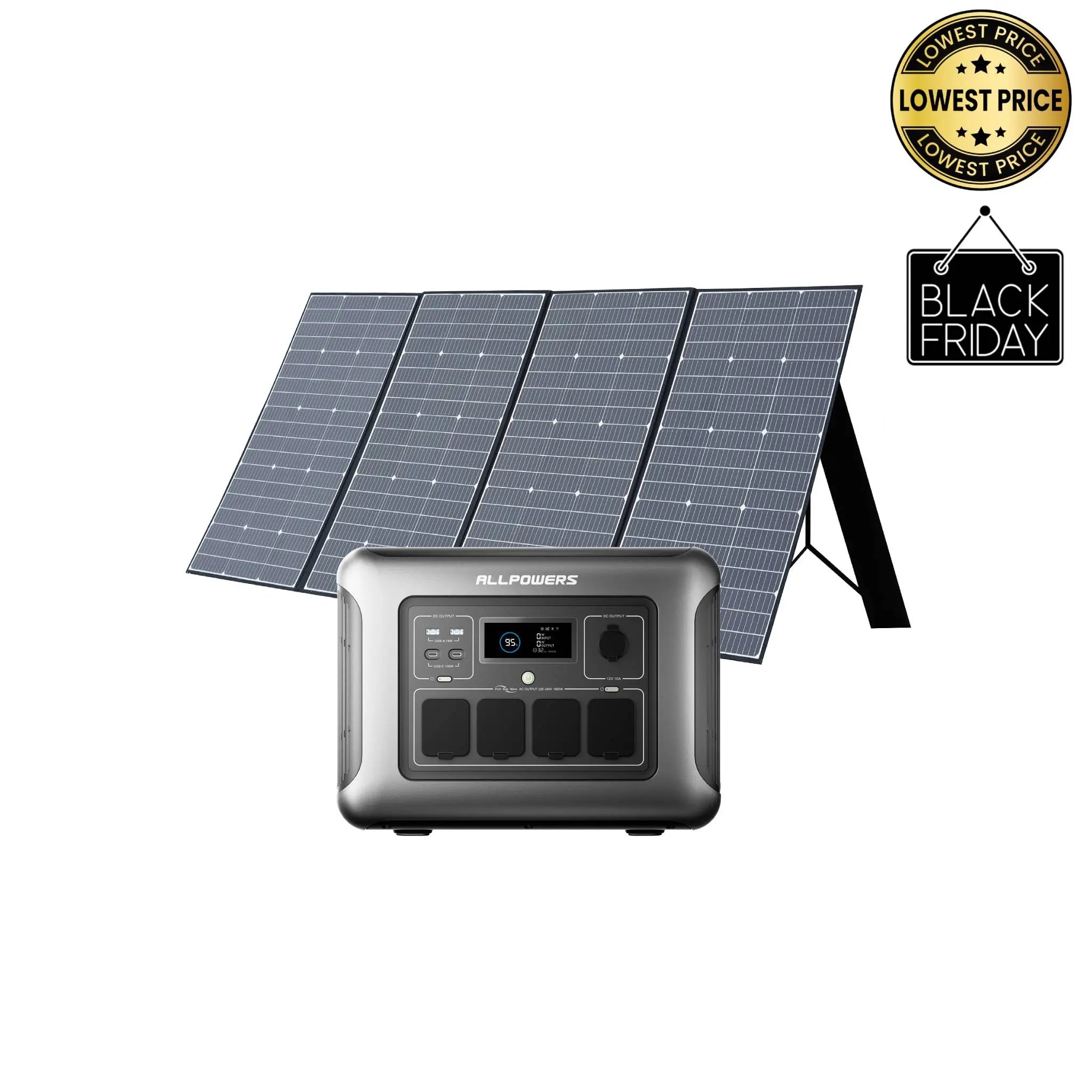 ALLPOWERS 1600W Générateur Solaire R1500 LITE avec PV400W ALLPOWERS