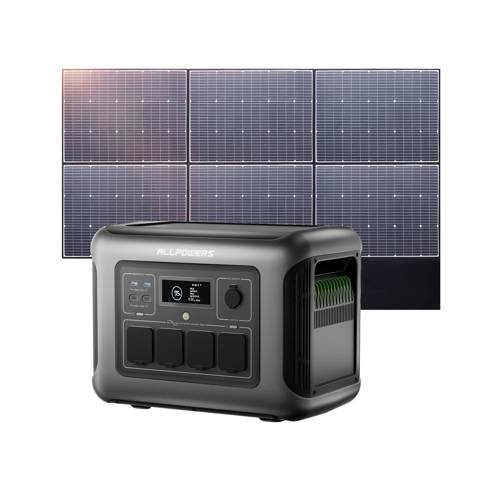 Centrale Électrique Portable ALLPOWERS R1500 LITE – 1152Wh, Sortie 1600W, Charge Rapide, UPS | Pour Camping, Urgence, Solaire