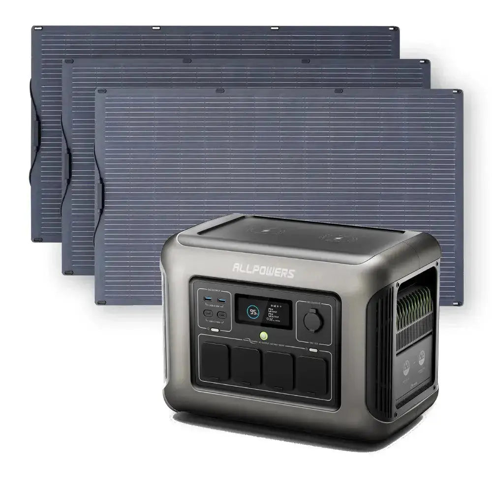 ALLPOWERS 1800W Générateur Solaire R1500 avec PV100W ALLPOWERS