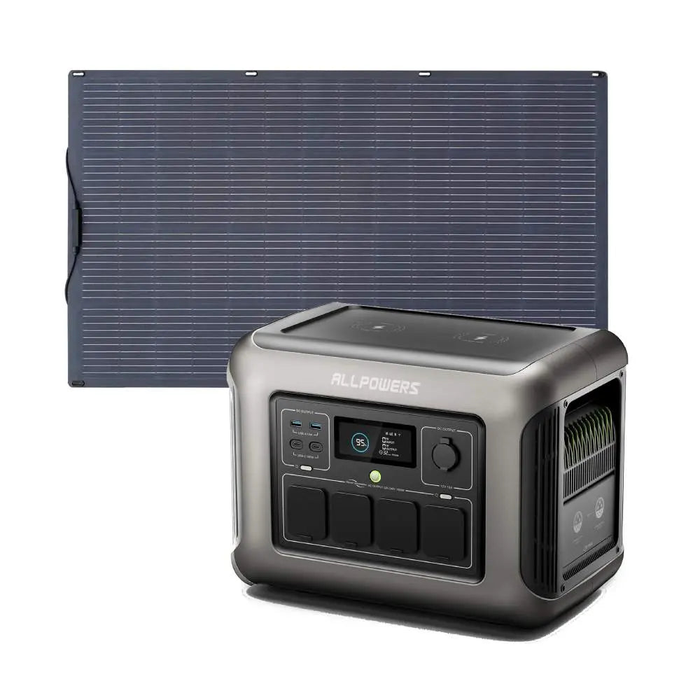 ALLPOWERS 1800W Générateur Solaire R1500 avec PV100W ALLPOWERS