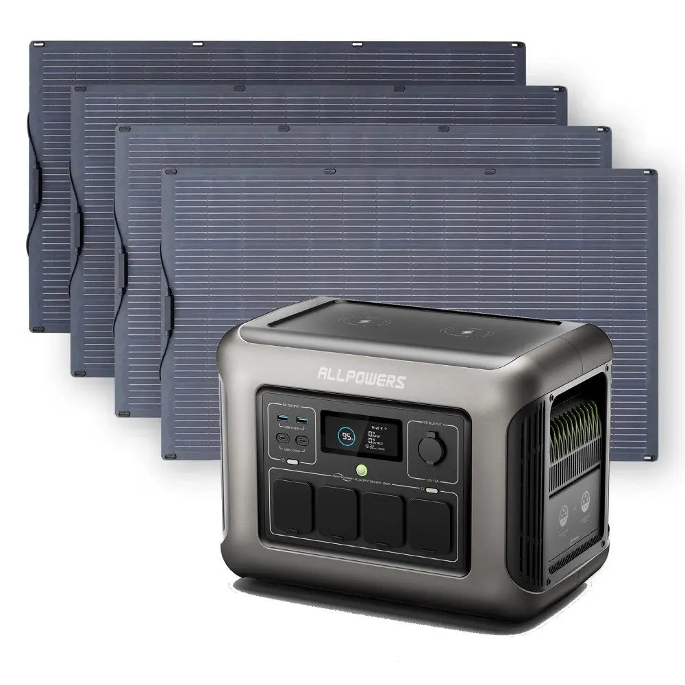 ALLPOWERS 1800W Générateur Solaire R1500 avec PV100W ALLPOWERS