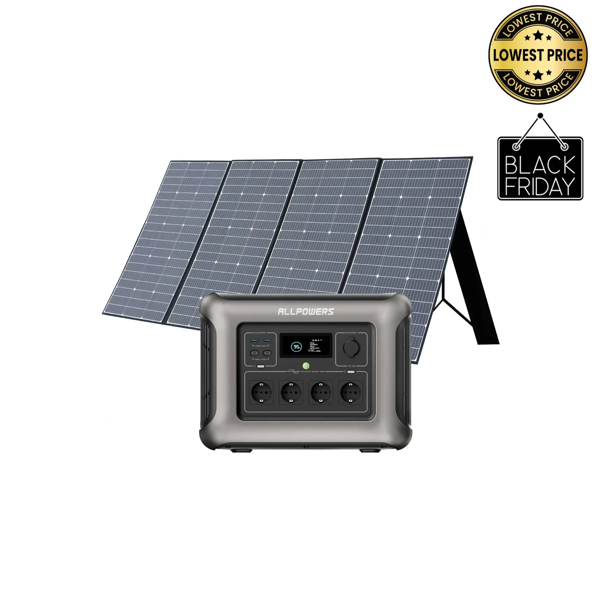 ALLPOWERS 1800W Générateur Solaire R1500 avec PV400W ALLPOWERS
