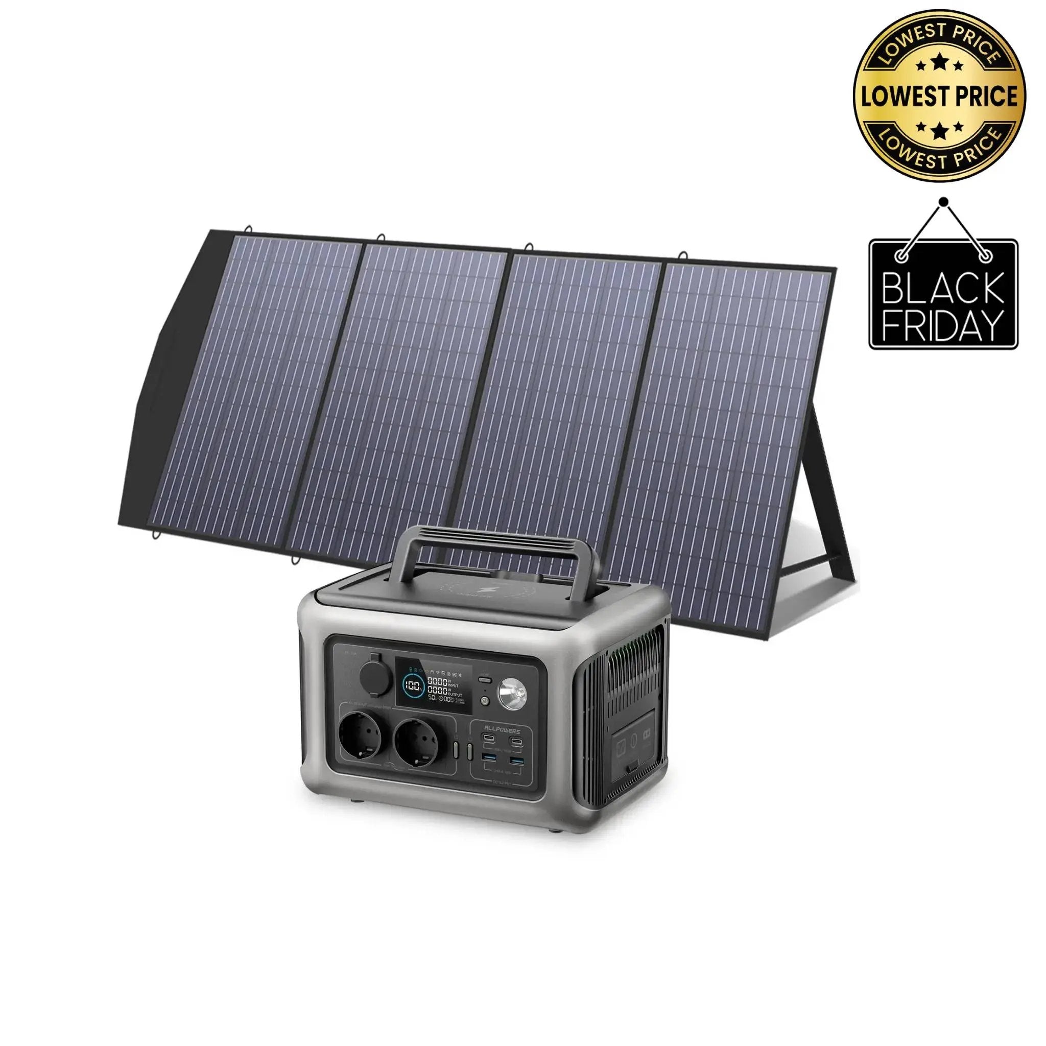 ALLPOWERS 600W Générateur Solaire R600 avec PV200W ALLPOWERS