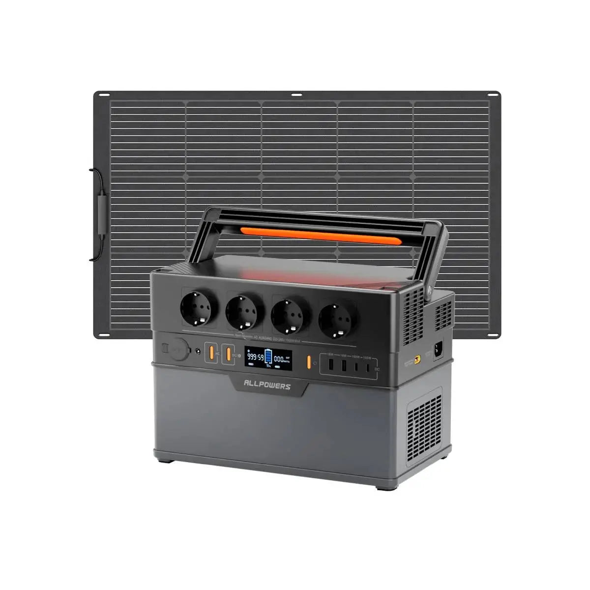 ALLPOWERS Générateur solaire 1500W (S1500 PLUS + SF100 Panneau solaire flexible 100W) ALLPOWERS