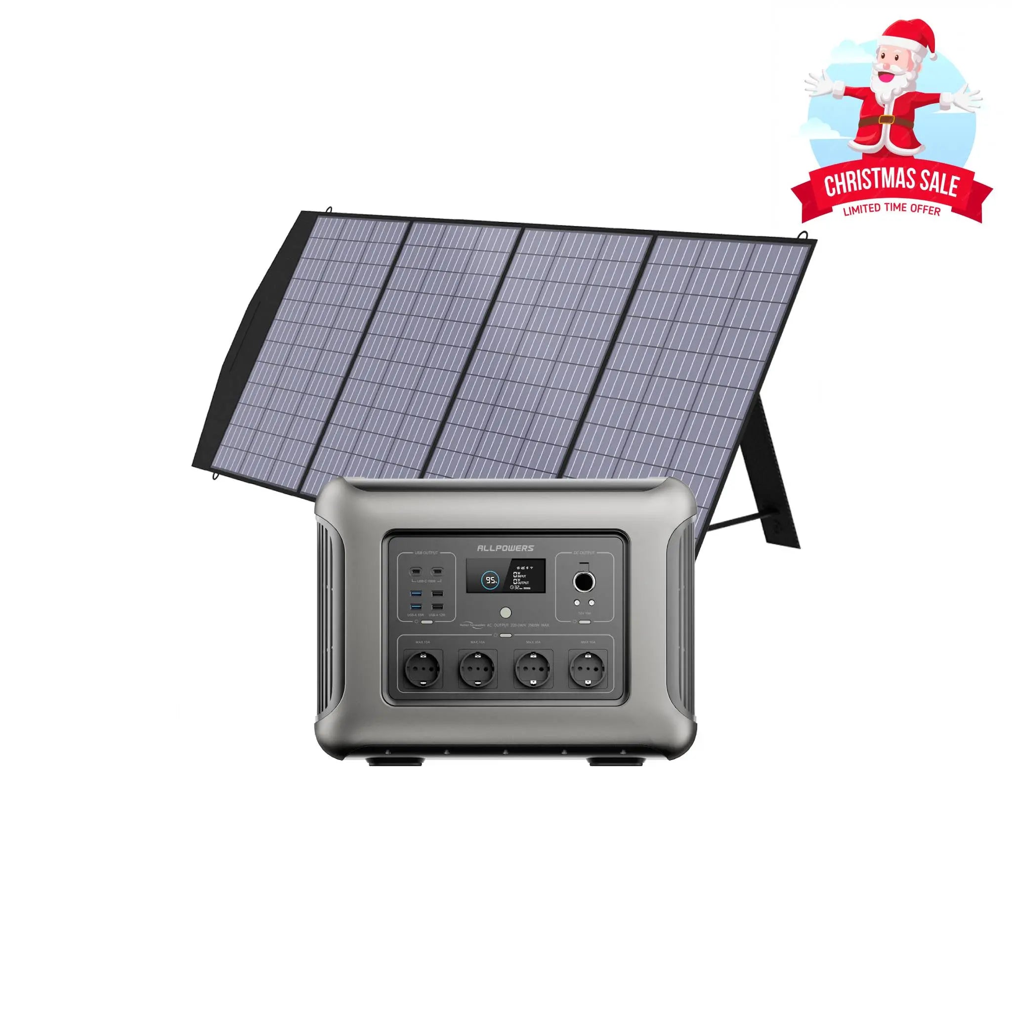 ALLPOWERS Générateur Solaire 2500W (R2500 + SP033 200W Panneau Solaire) ALLPOWERS