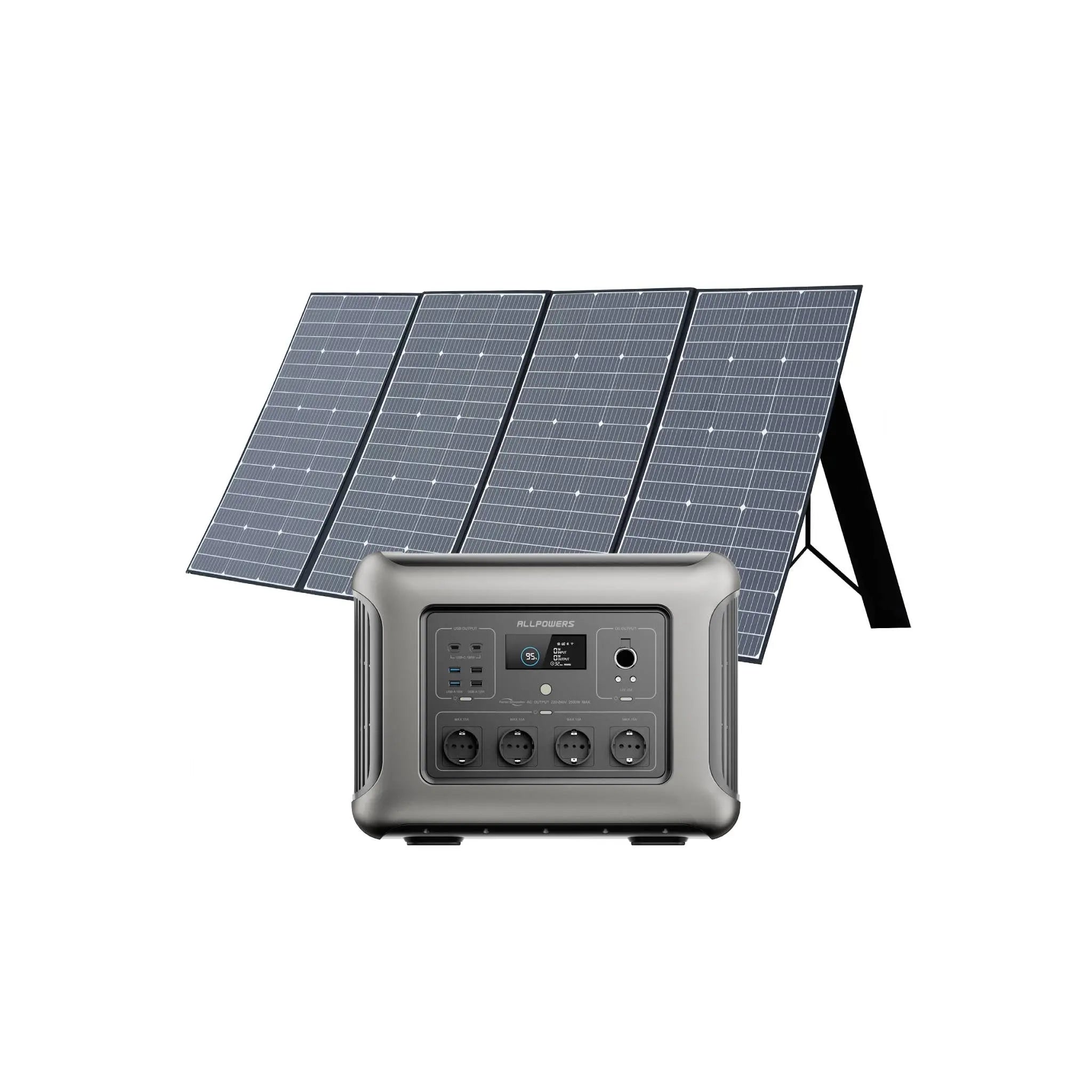 ALLPOWERS Générateur Solaire 2500W (R2500 + SP037 400W Panneau Solaire) ALLPOWERS