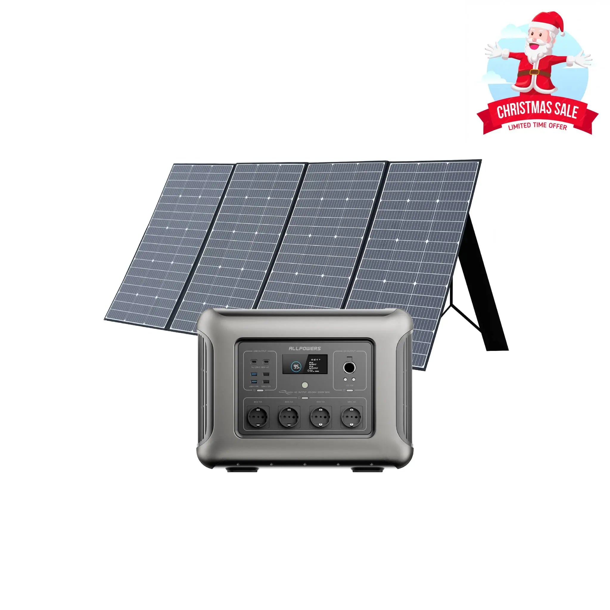 ALLPOWERS Générateur Solaire 2500W (R2500 + SP037 400W Panneau Solaire) ALLPOWERS