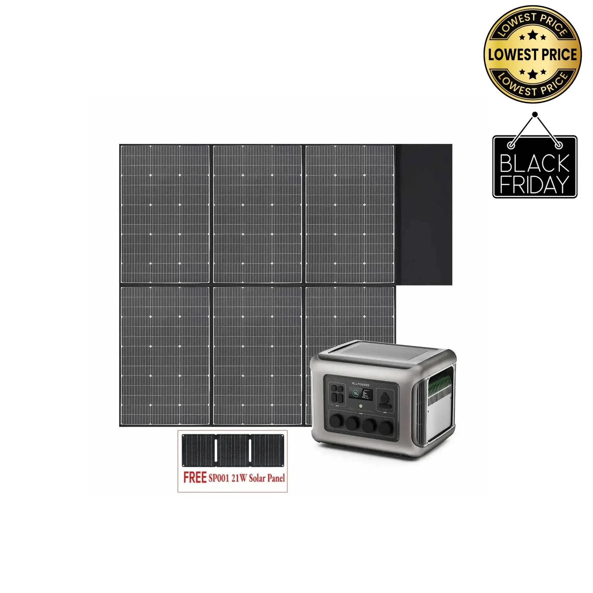 ALLPOWERS Générateur Solaire 2500W (R2500 + SP039 600W Panneau Solaire) ALLPOWERS