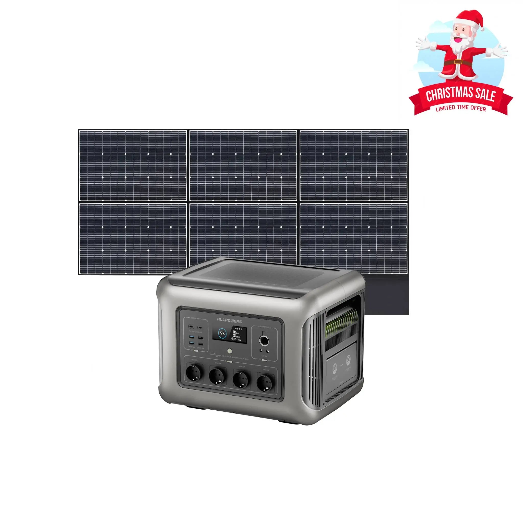 ALLPOWERS Générateur Solaire 2500W (R2500 + SP039 600W Panneau Solaire) ALLPOWERS