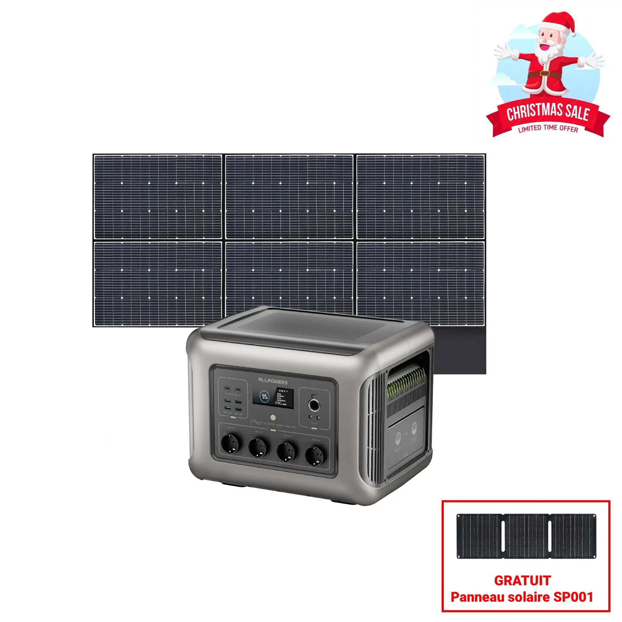 ALLPOWERS Générateur Solaire 2500W (R2500 + SP039 600W Panneau Solaire) ALLPOWERS