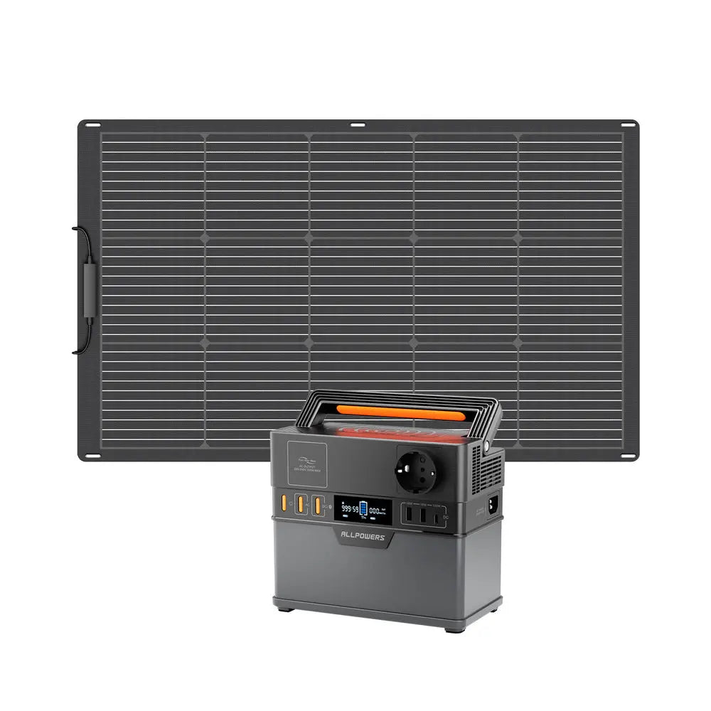 ALLPOWERS Générateur Solaire 300W (S300 PLUS+ SF100 100W Panneau Solaire Flexible) ALLPOWERS