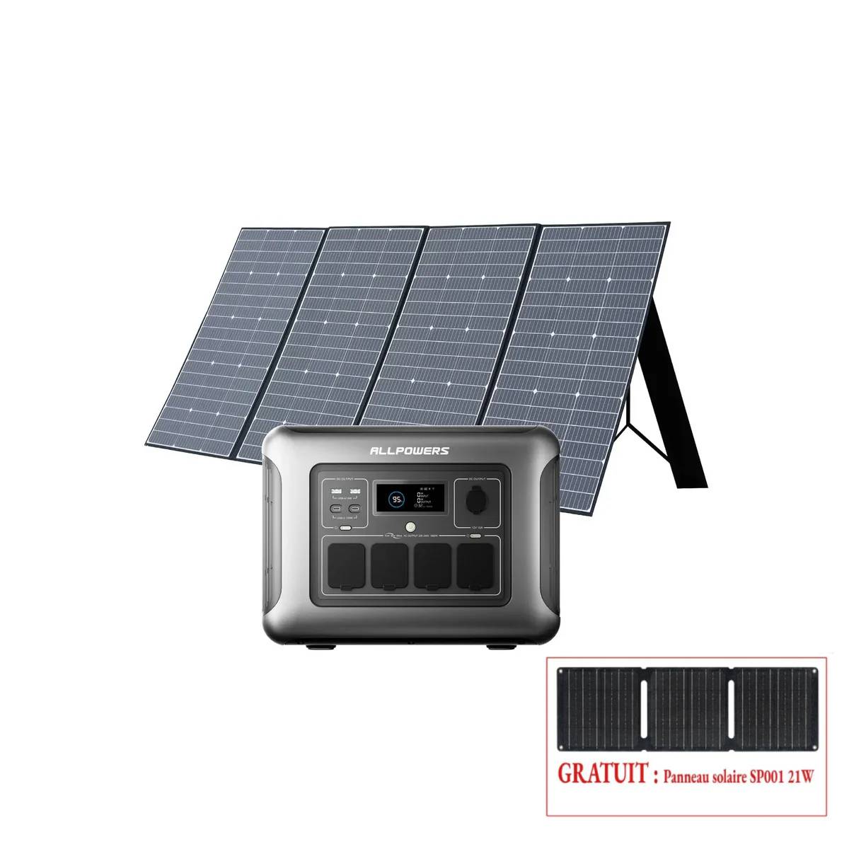 ALLPOWERS 1600W Générateur Solaire R1500 LITE avec PV400W