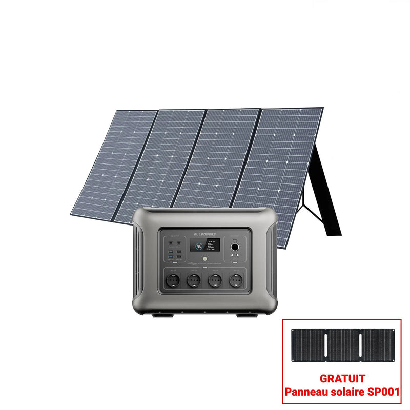ALLPOWERS Générateur Solaire 2500W (R2500 + SP037 400W Panneau Solaire)