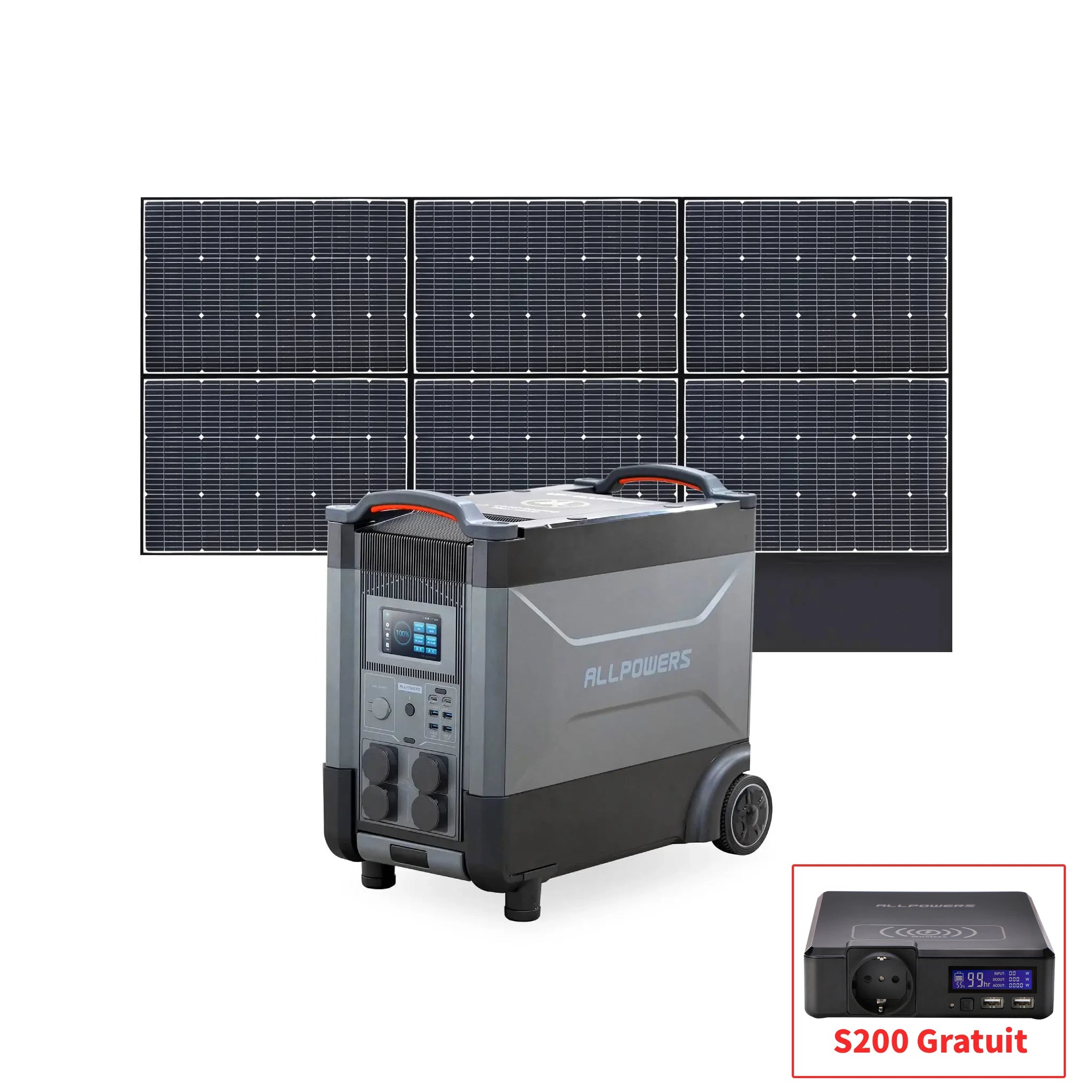 ALLPOWERS Générateur Solaire 4000W (R4000 + SP039 Panneau Solaire 600W)