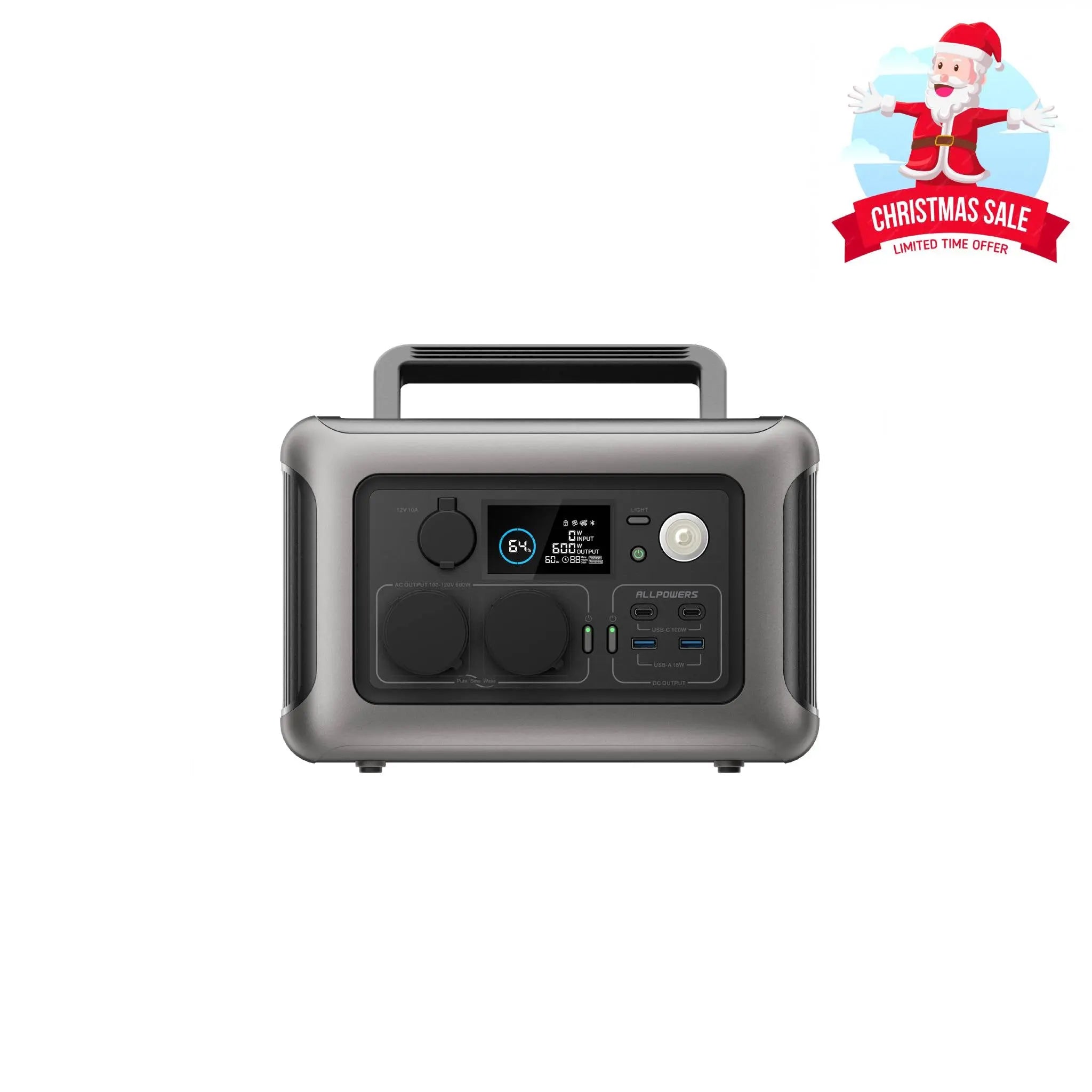 ALLPOWERS R600 Station électrique portable 600W 299Wh Batterie LiFeP04 ALLPOWERS