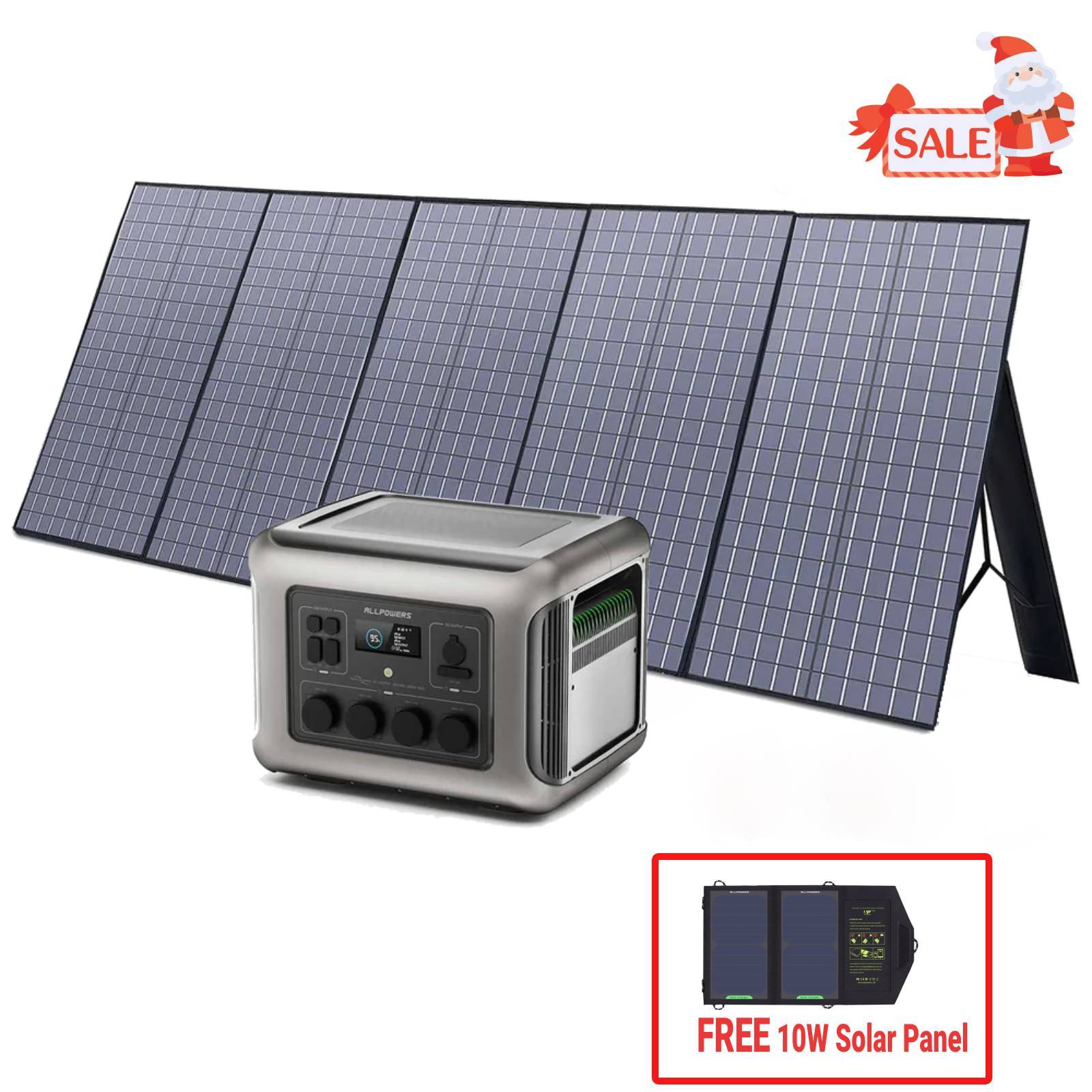 ALLPOWERS Générateur Solaire 2500W (R2500 + SP037 400W Panneau Solaire)